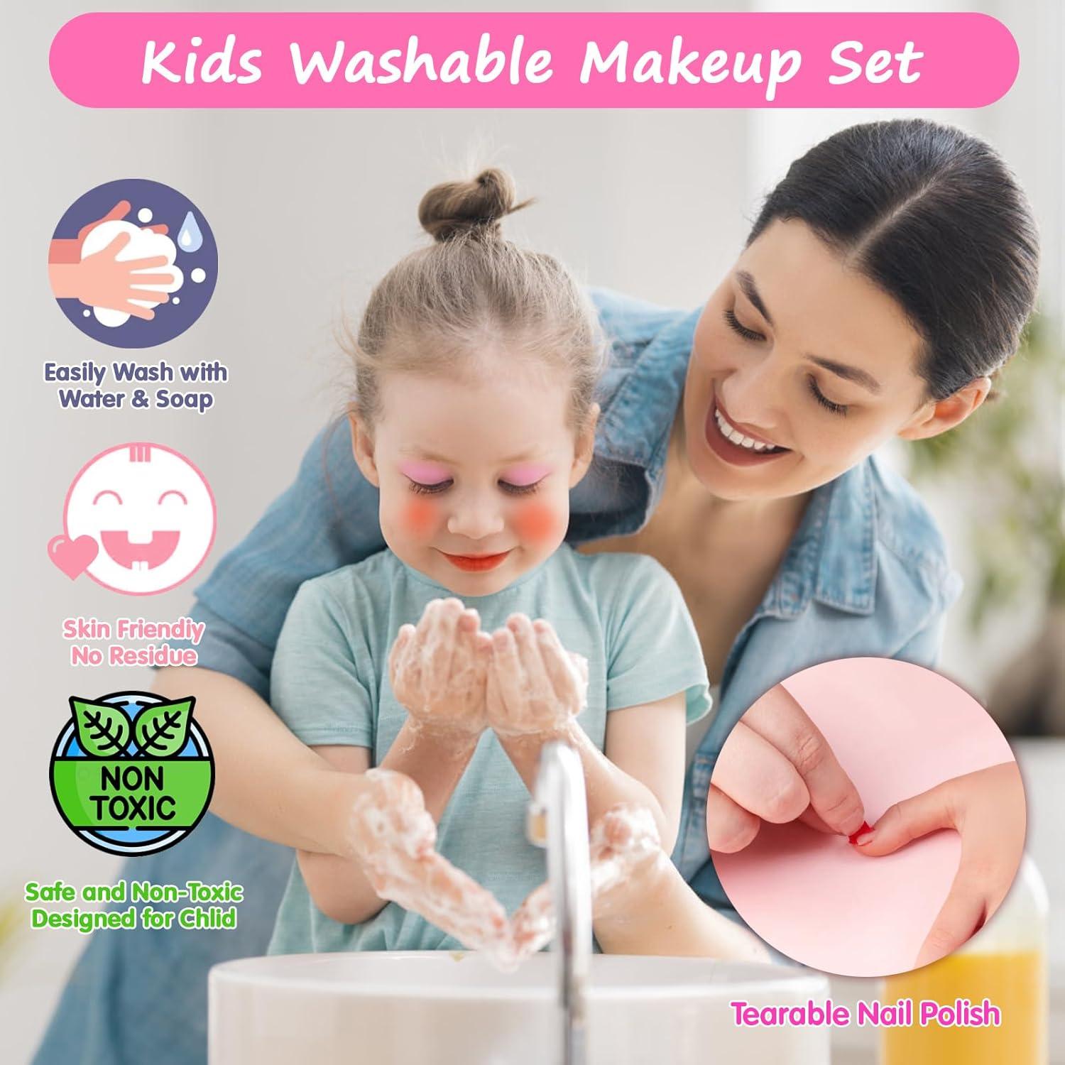 Kit de Maquillaje Infantil Topsolid - Set Lavable para Niñas 3-12 Años