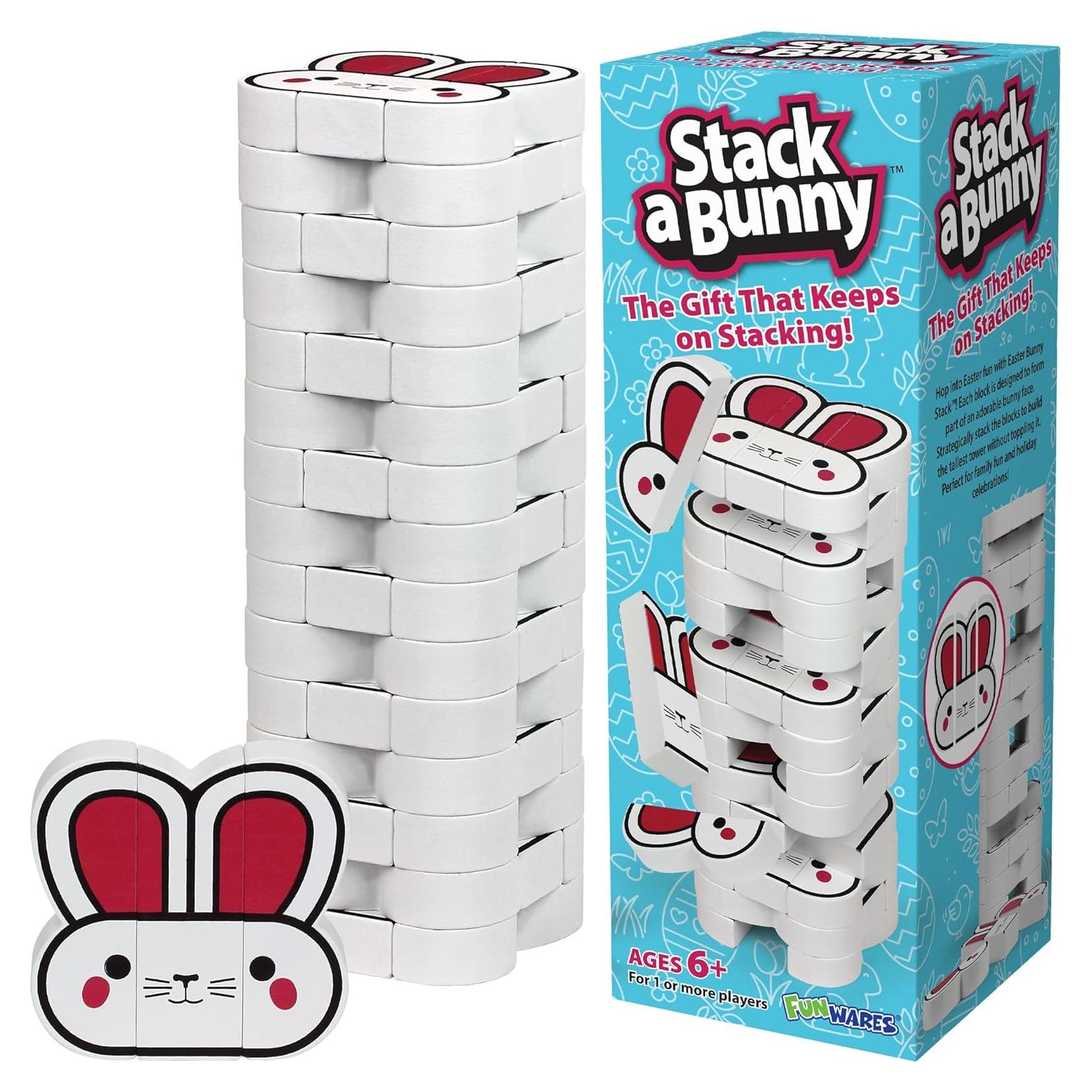 Juego de Bloques de Madera Funwares - Apilamiento de Conejos