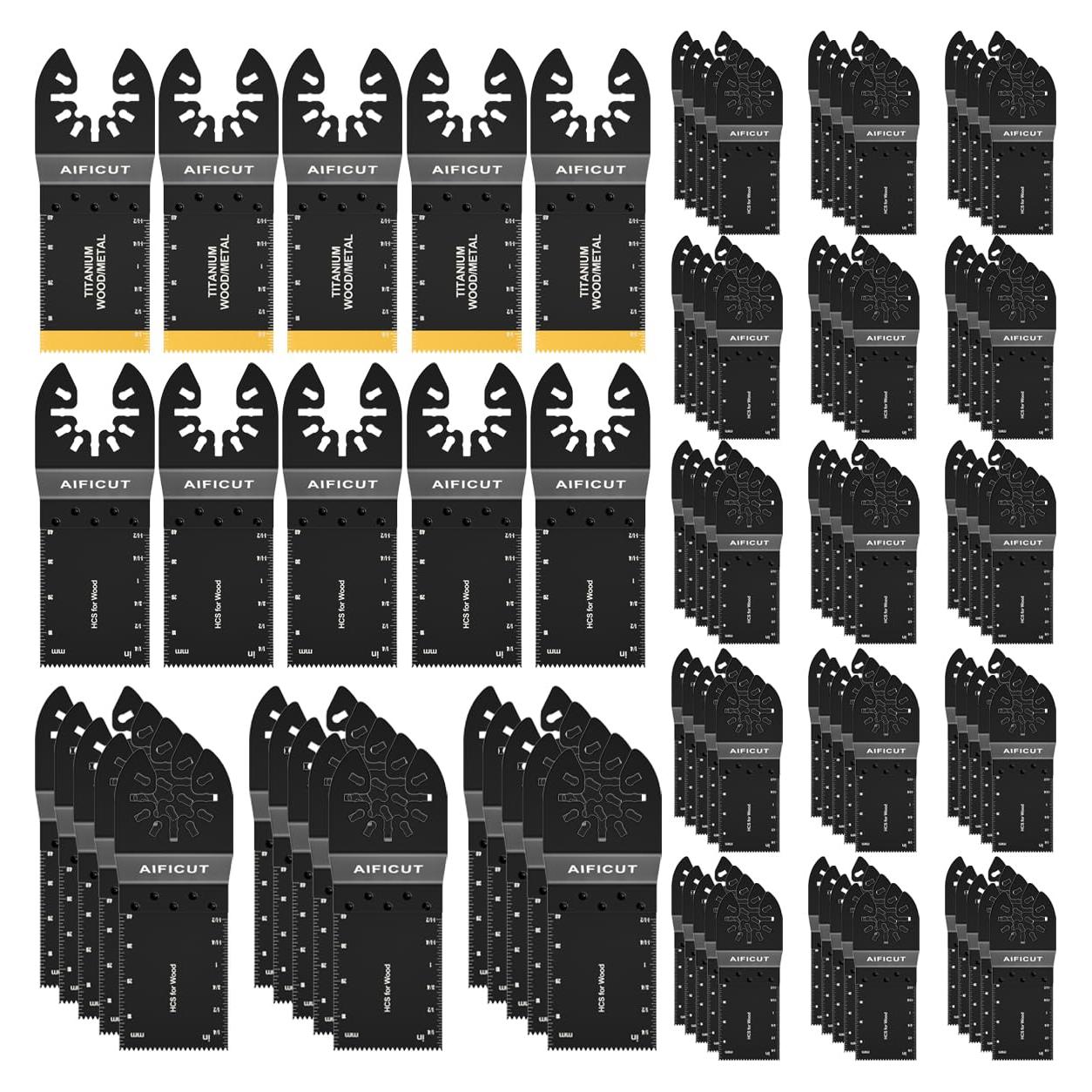 100 Hojas de Sierra Oscilante AIFICUT para Madera