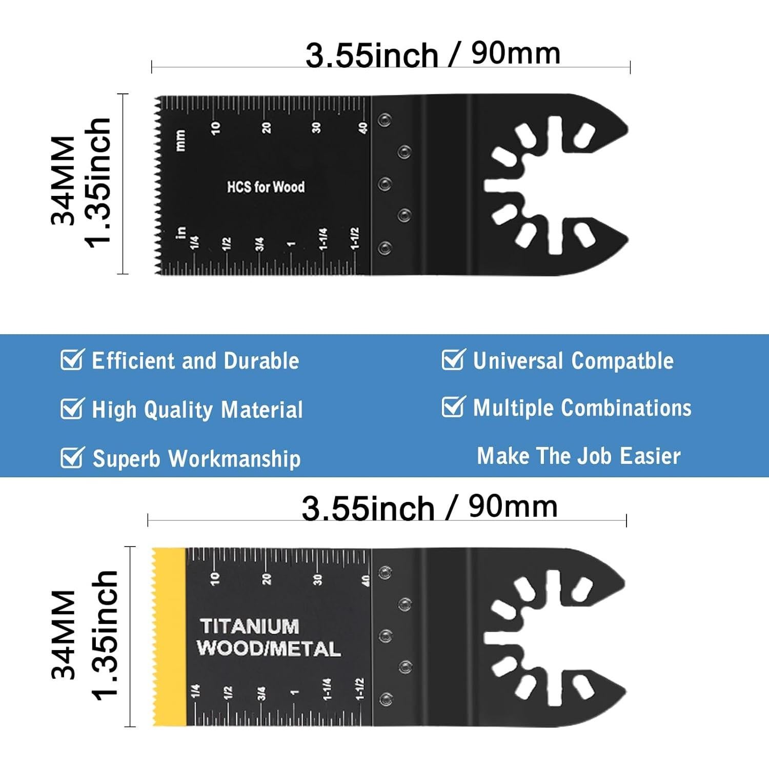 100 Hojas de Sierra Oscilante AIFICUT para Madera