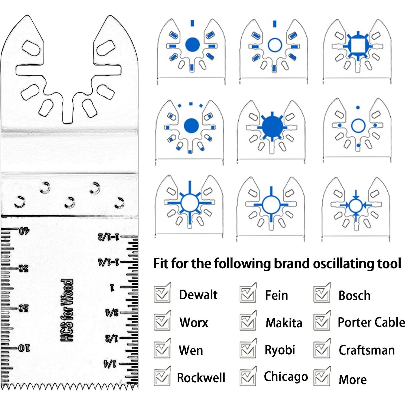 100 Hojas de Sierra Oscilante AIFICUT para Madera