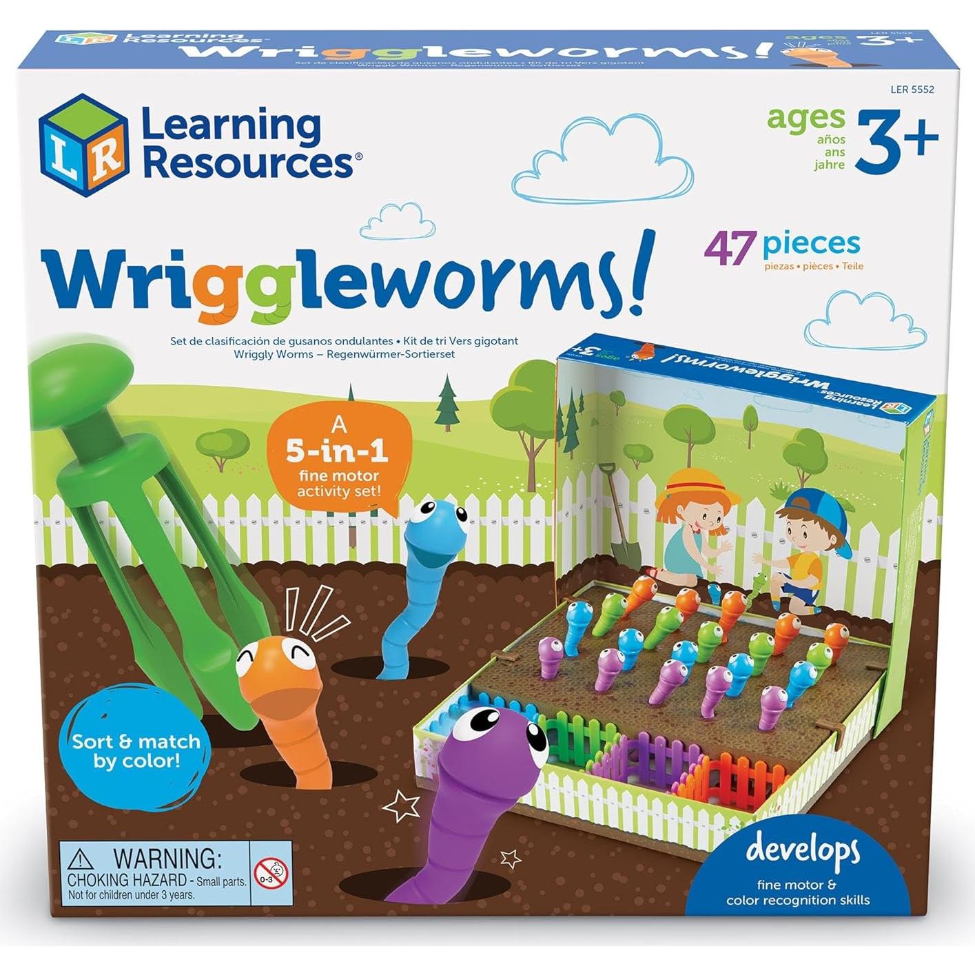 Conjunto de Actividades Wriggleworms! - Motricidad Fina 47 Piezas