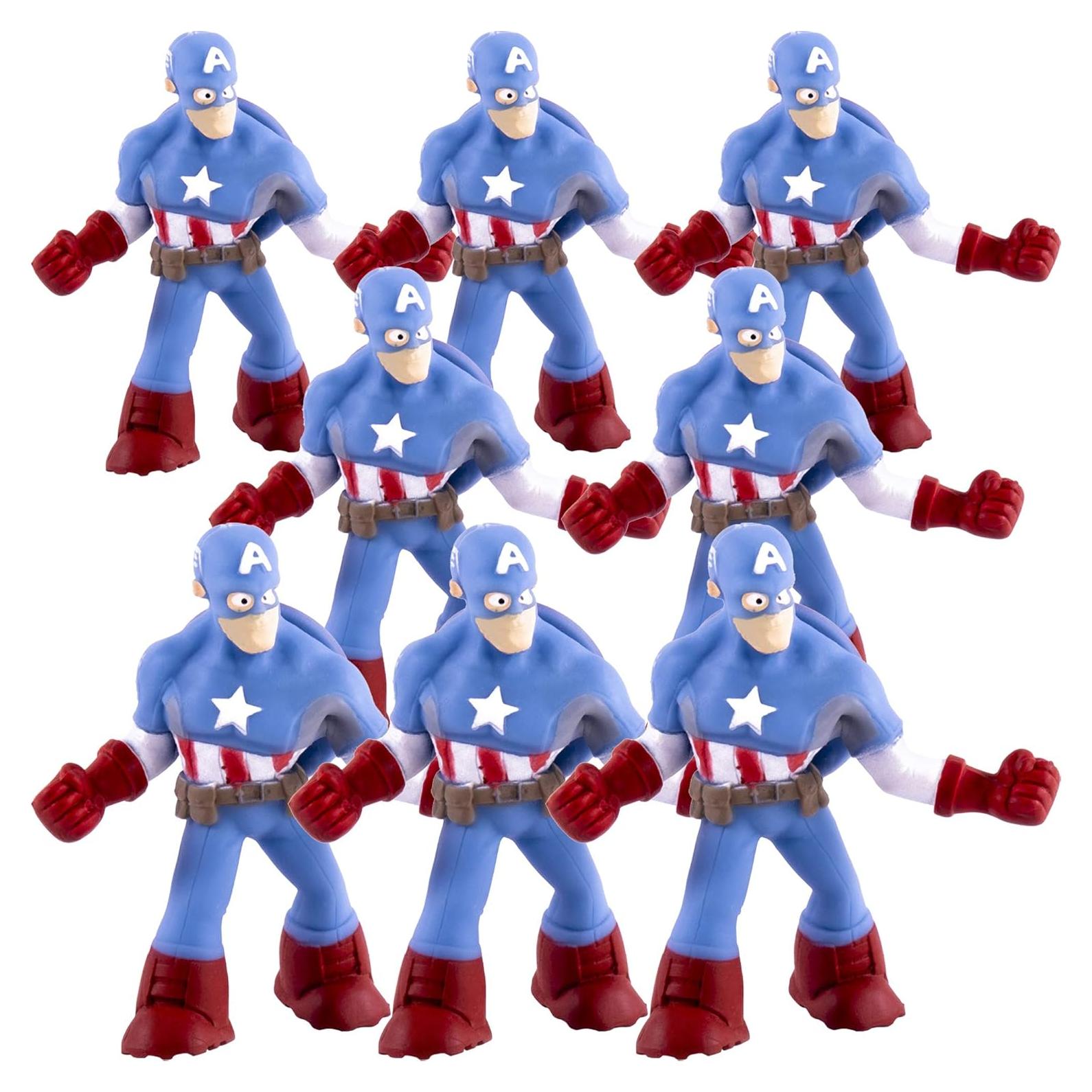 Juguete Estirable Hedstrom Capitán América 8 Piezas 14 cm