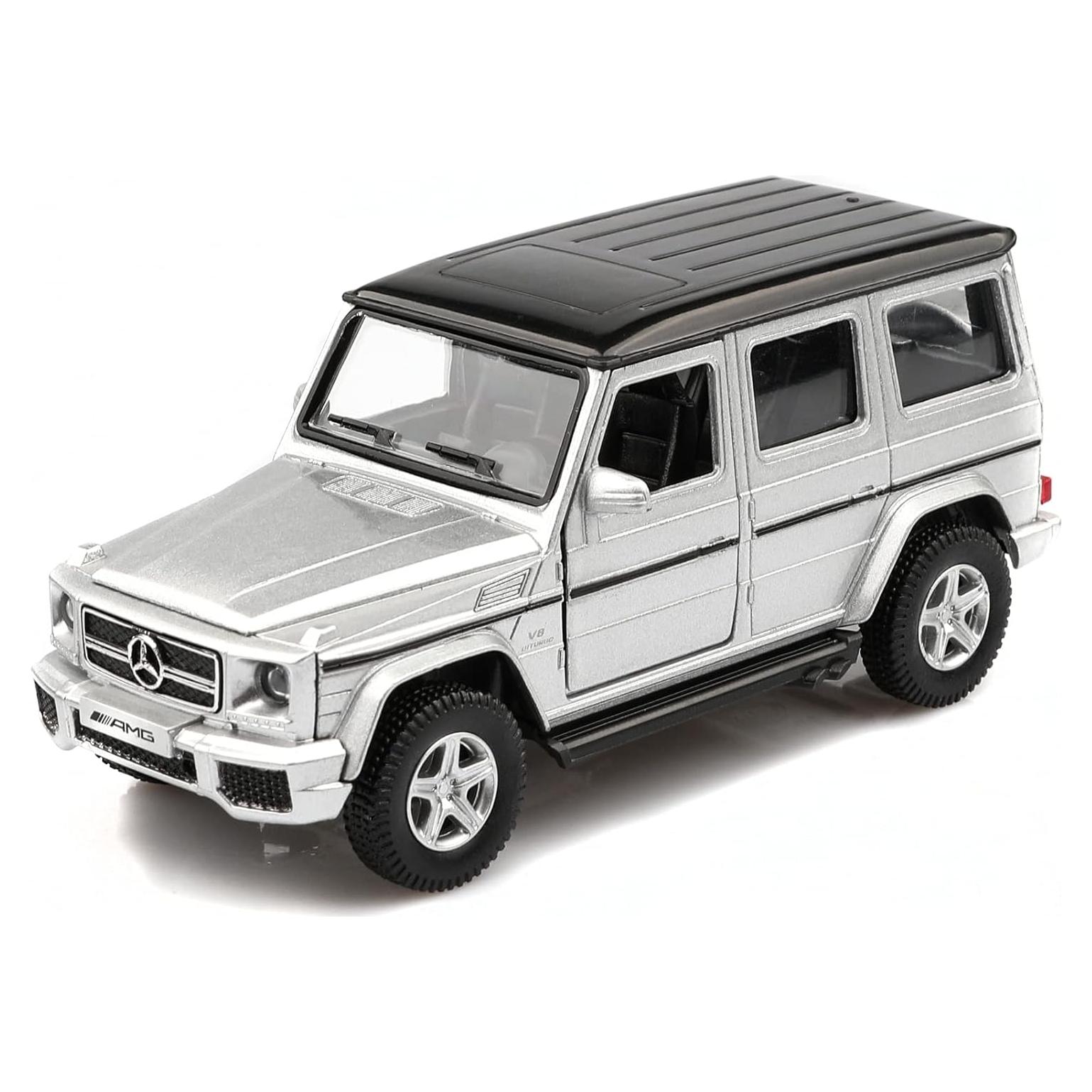Coche a Escala 1/36 Mercedes AMG G63 Plata - Retroceso