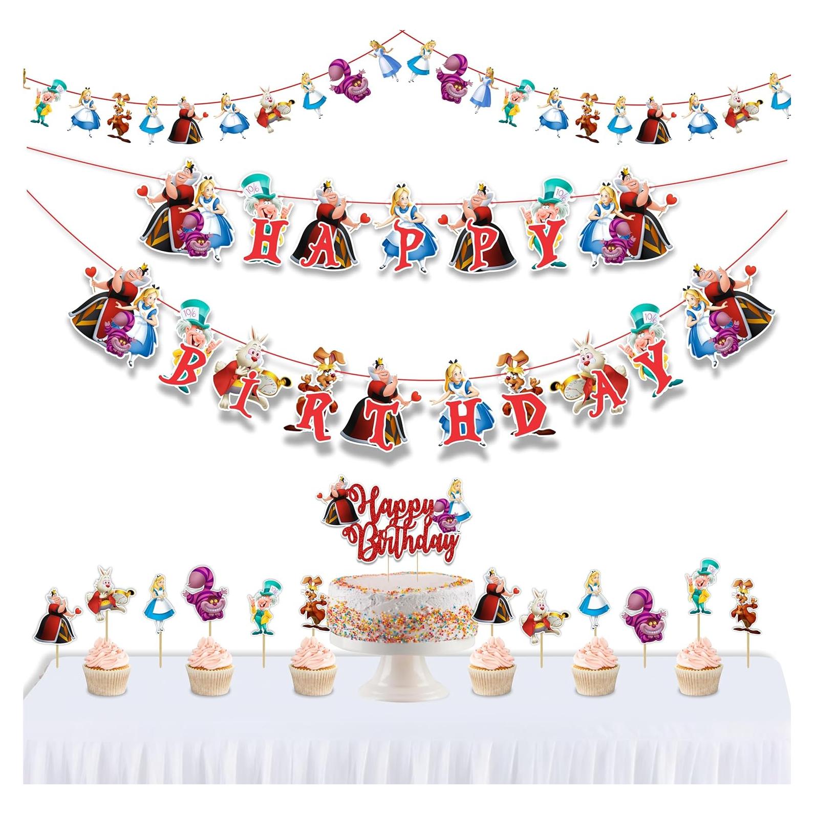 Decoración de Fiesta Tema Alicia en el País de las Maravillas