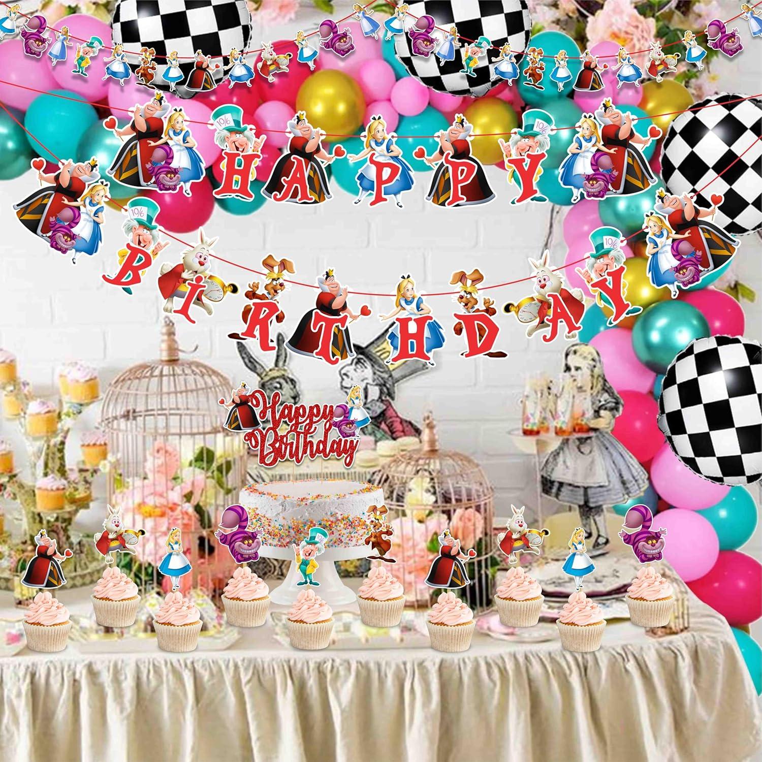 Decoración de Fiesta Tema Alicia en el País de las Maravillas