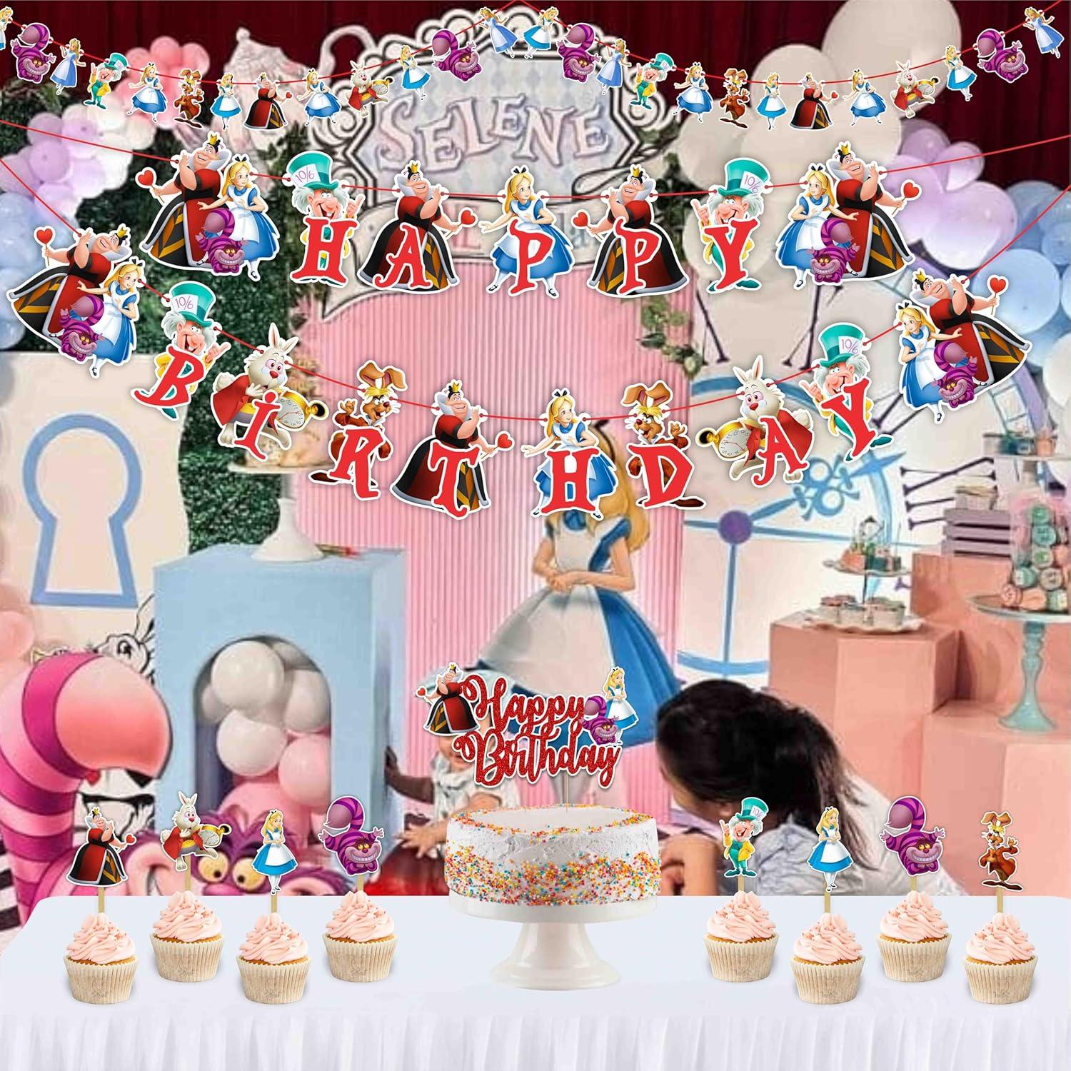 Decoración de Fiesta Tema Alicia en el País de las Maravillas