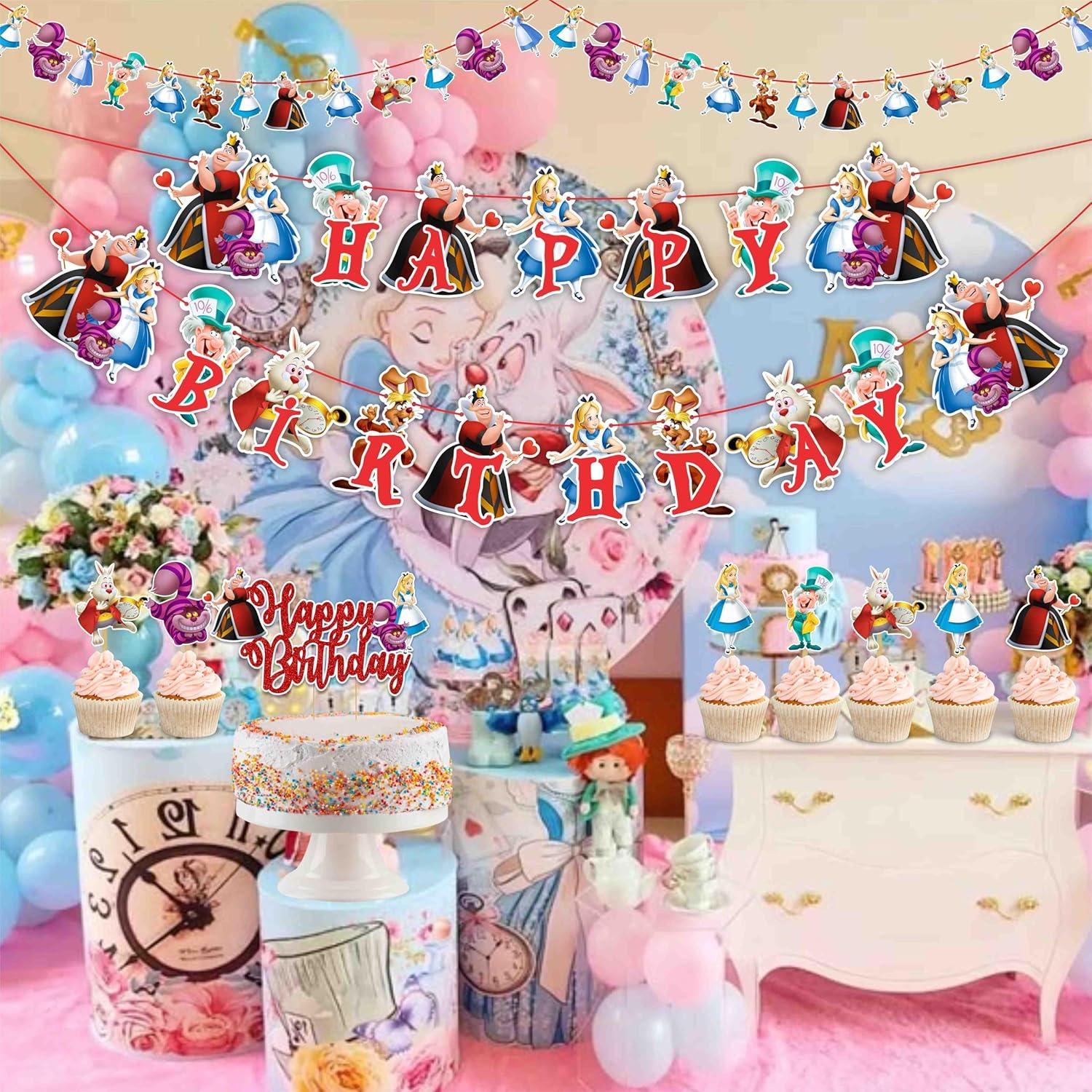 Decoración de Fiesta Tema Alicia en el País de las Maravillas