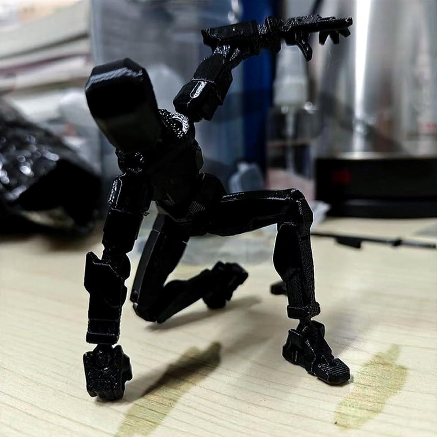Figura de Acción Titan 13 Robot 3D Articulado Negro