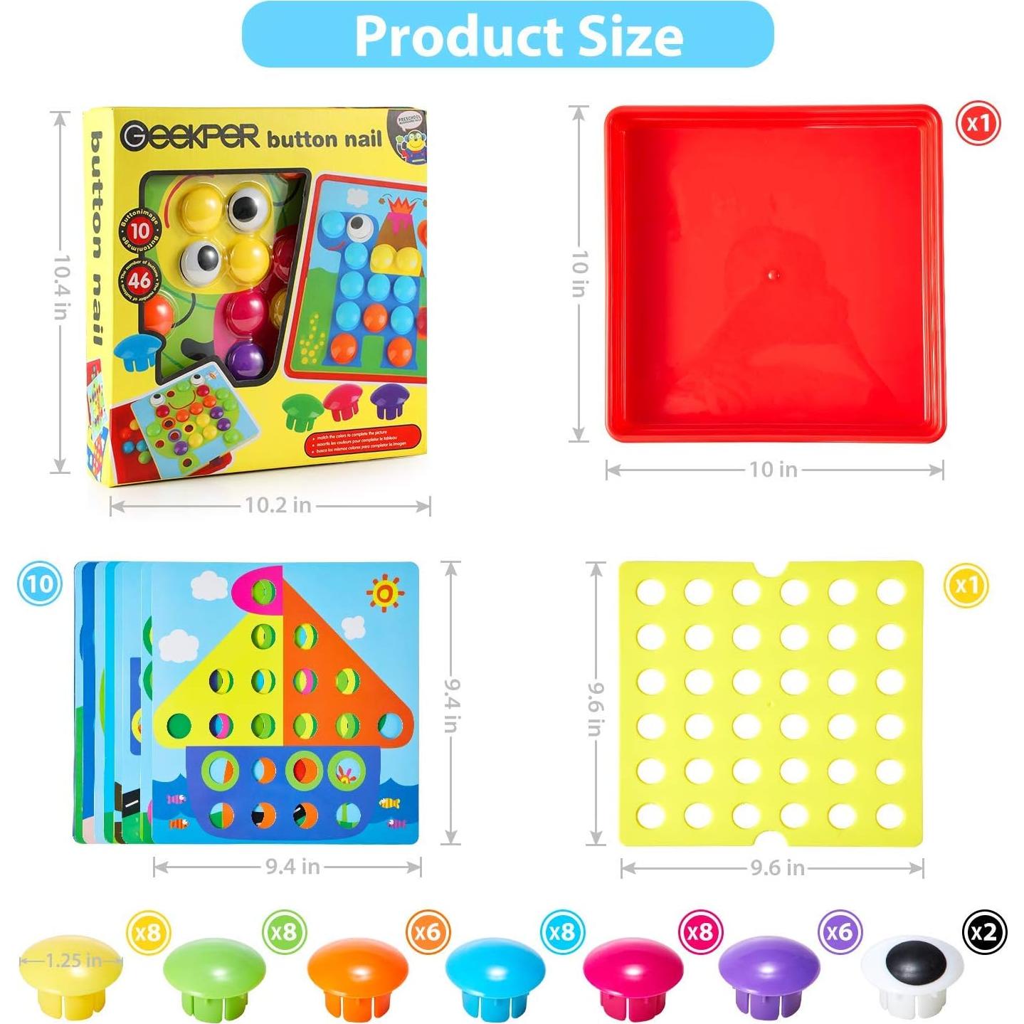 Juguetes de Arte Geekper 68PCS para Niños 3-6 Años