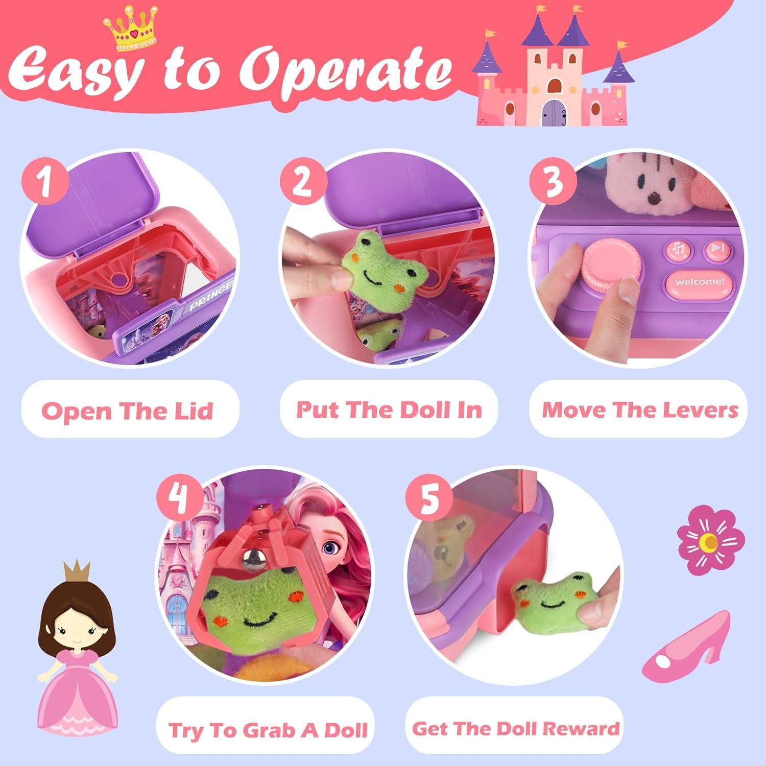 Mini Máquina de Garras TingingYuli Princesa-B con 20 Juguetes