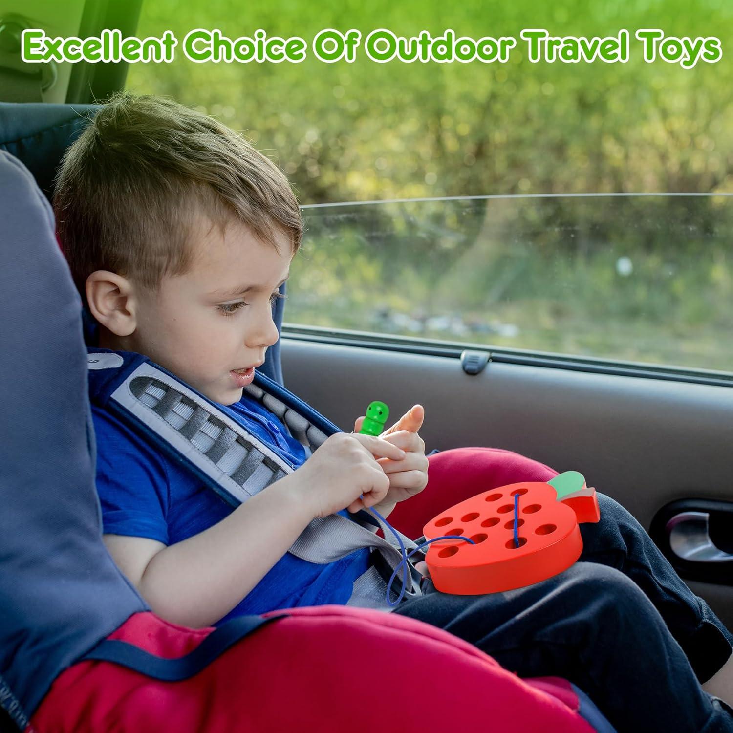 Juguetes de Enhebrar de Madera NAODONGLI - 3 Piezas Educativos