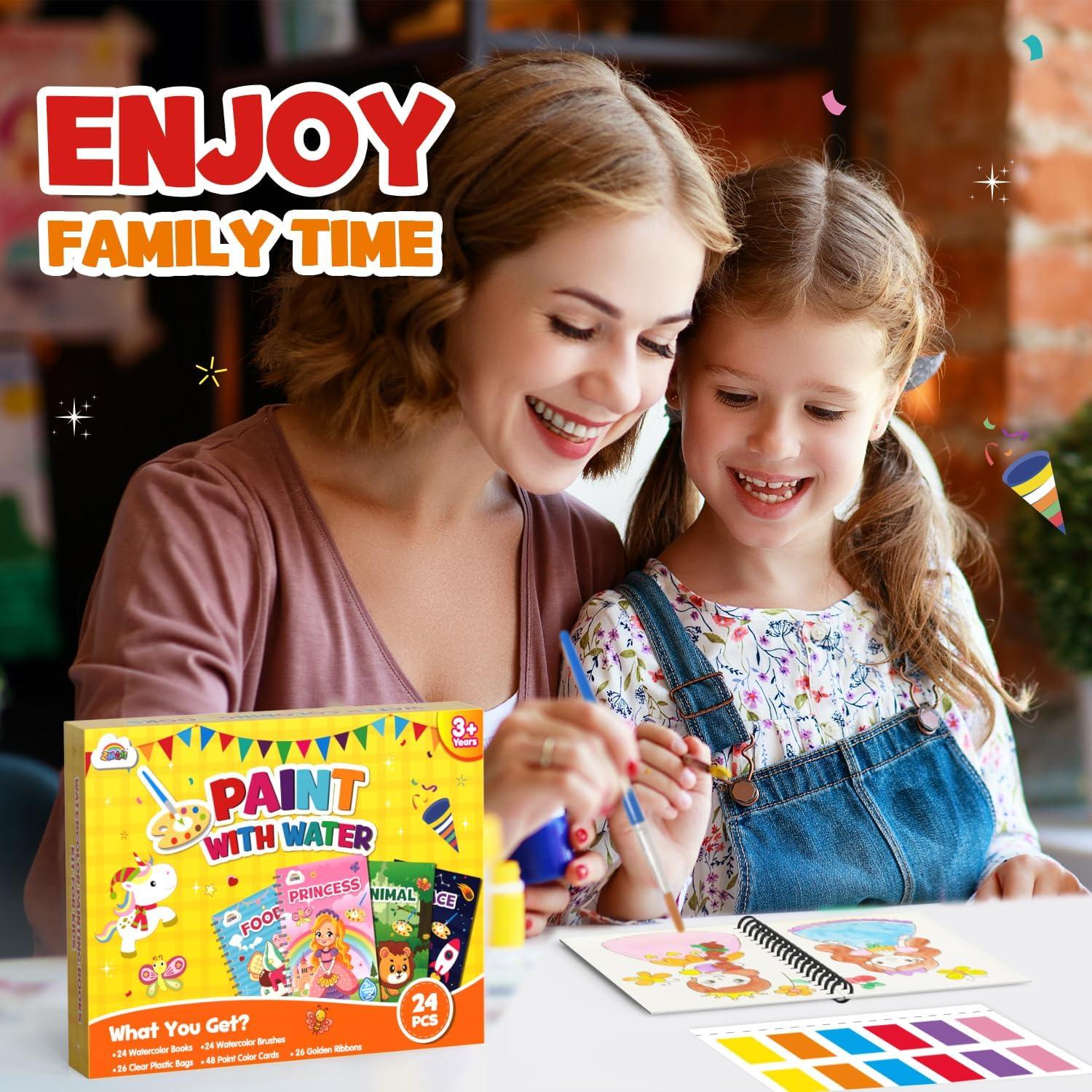 ZMLM 24 Libros de Colorear con Agua para Niños 4-8 Años