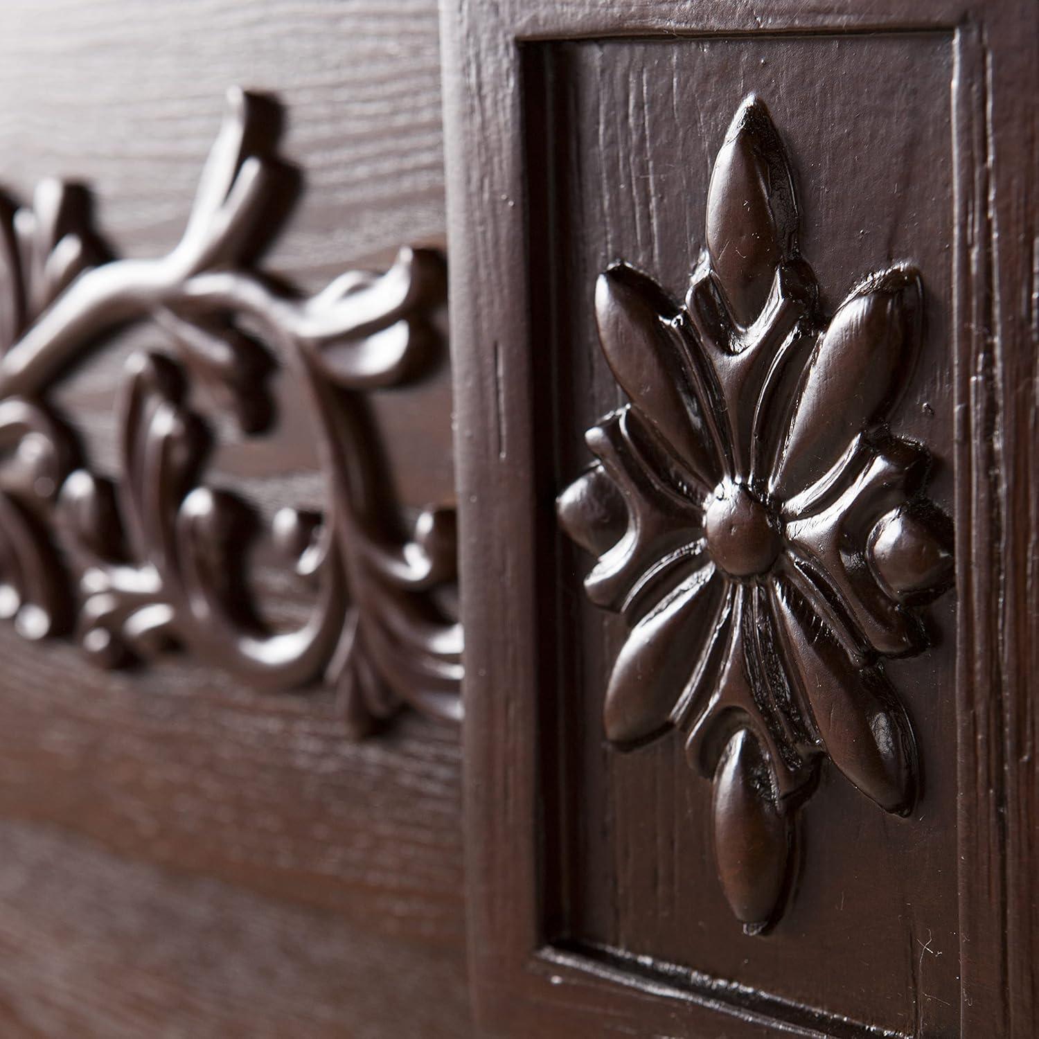 Chimenea Eléctrica SEI Muebles Calvert Floral 1500W Espresso