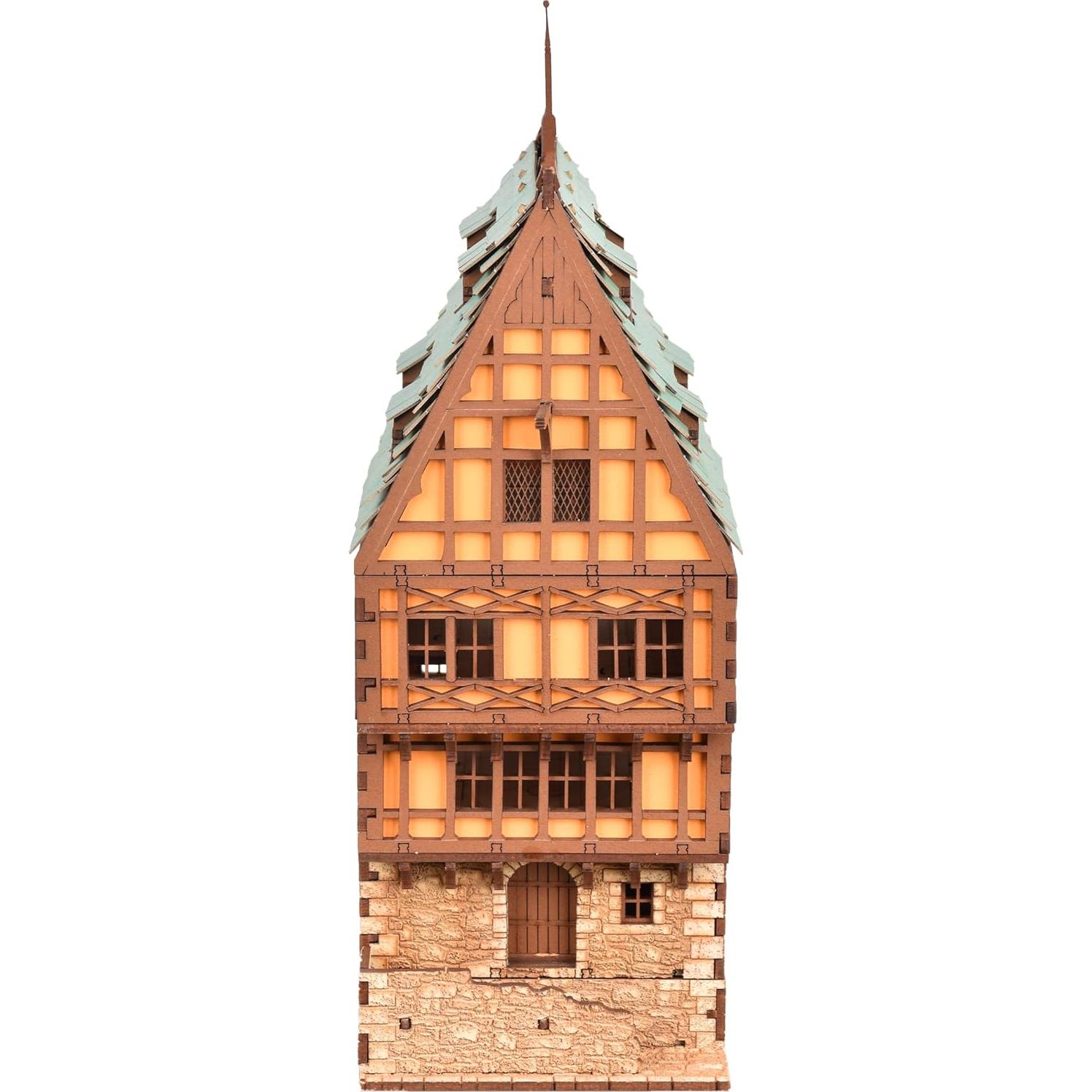 Kit de Construcción de Madera I BUILT IT Amber Rowhouse 28.4x15x10cm