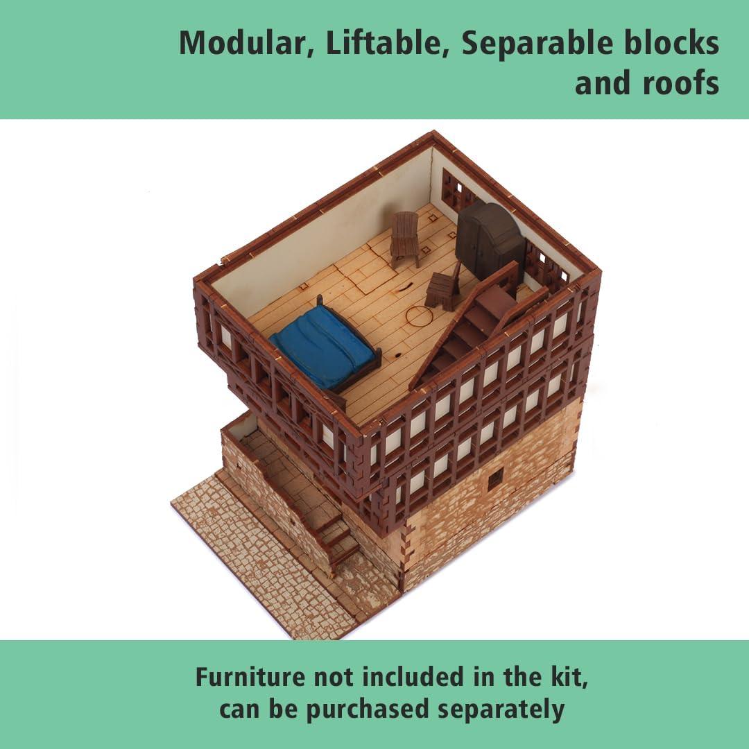 Kit de Construcción de Madera I BUILT IT Amber Rowhouse 28.4x15x10cm