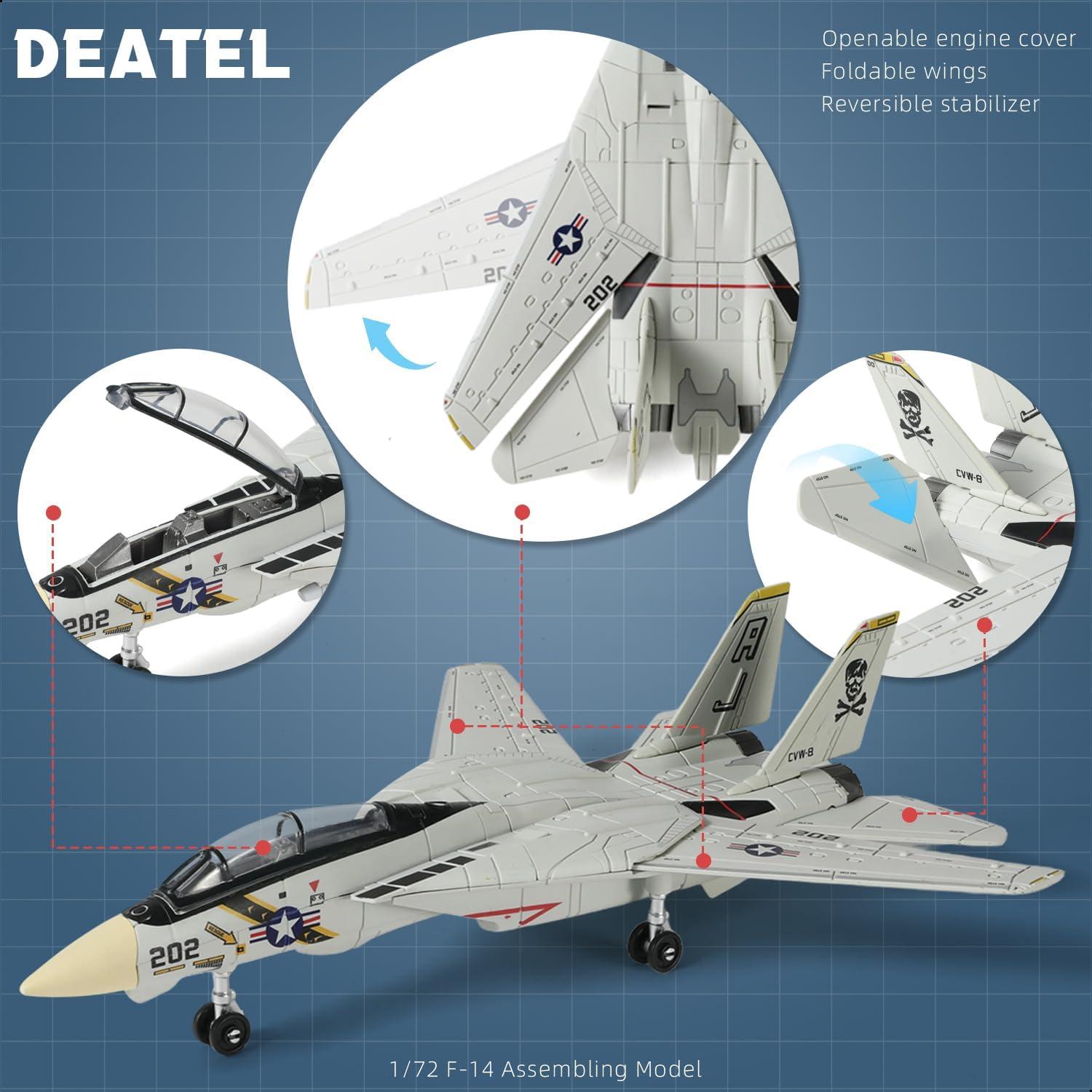 Kit de modelo F-14 Tomcat 1:72 SEBUNAS plástico para armar