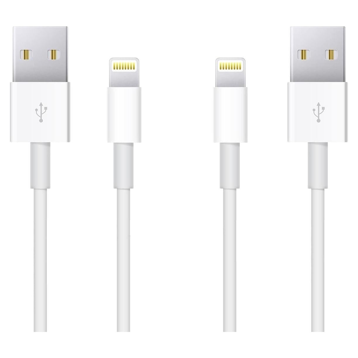 Cables de Carga Rápida Uzento Lightning MFi 30.48 cm - Paquete de 2