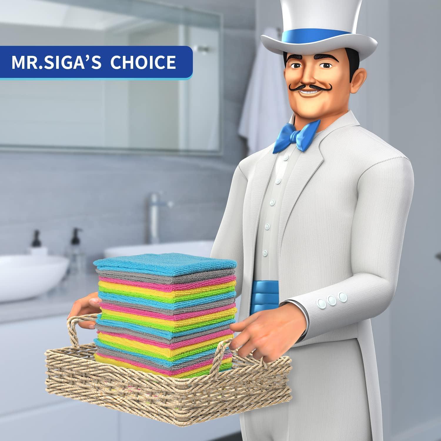 Paño de Microfibra MR.SIGA 50 Unidades 30x30 cm Multiusos