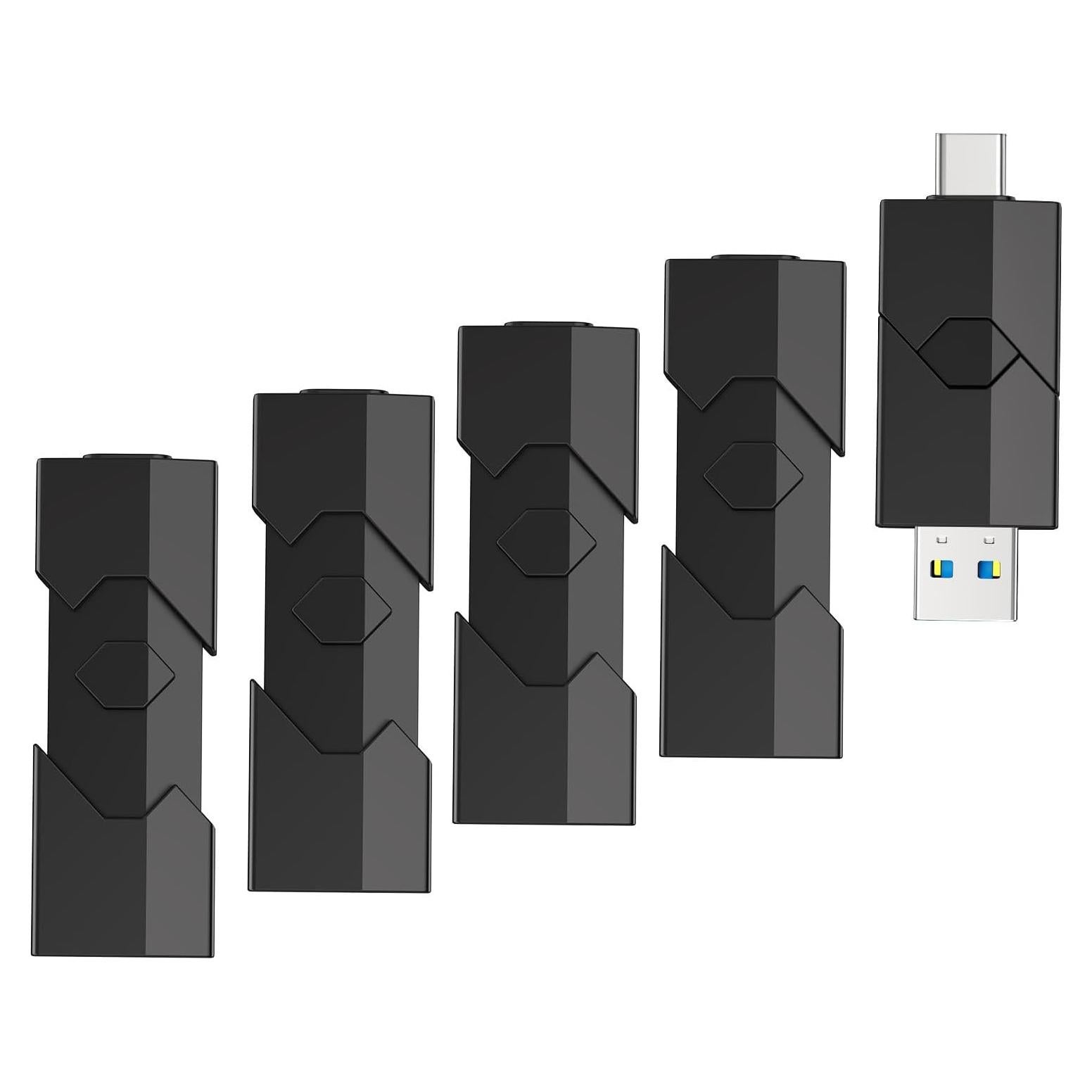 Unidad Flash USB-C 64GB RAOYI Doble OTG Retráctil Negro