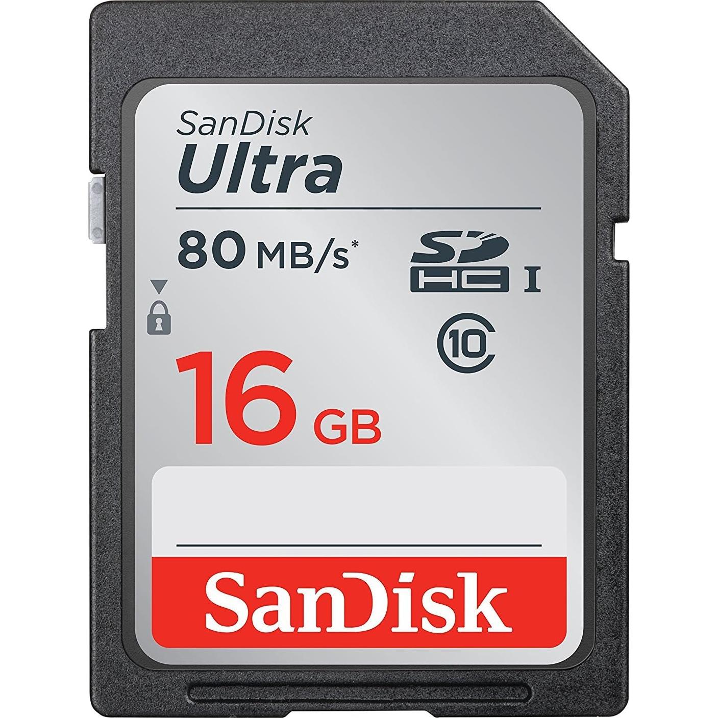 Paquete de 5 Tarjetas SD SanDisk Ultra 16GB UHS-I Clase 10