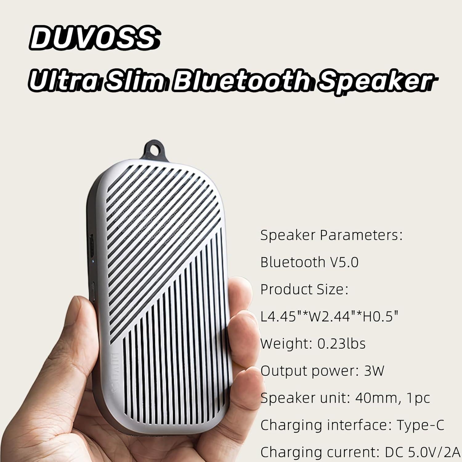 Altavoz Bluetooth DUVOSS Ultra Delgado 0.10kg IPX7 TWS