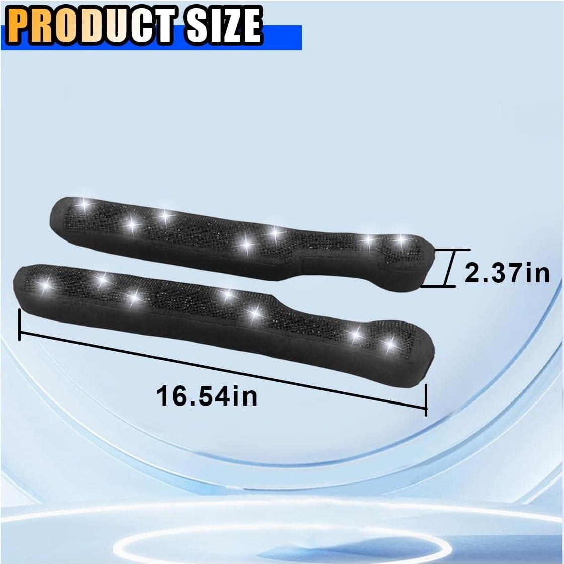 Relleno de Espacio entre Asientos de Coche LAINLOY 42x6cm Negro 2PCS