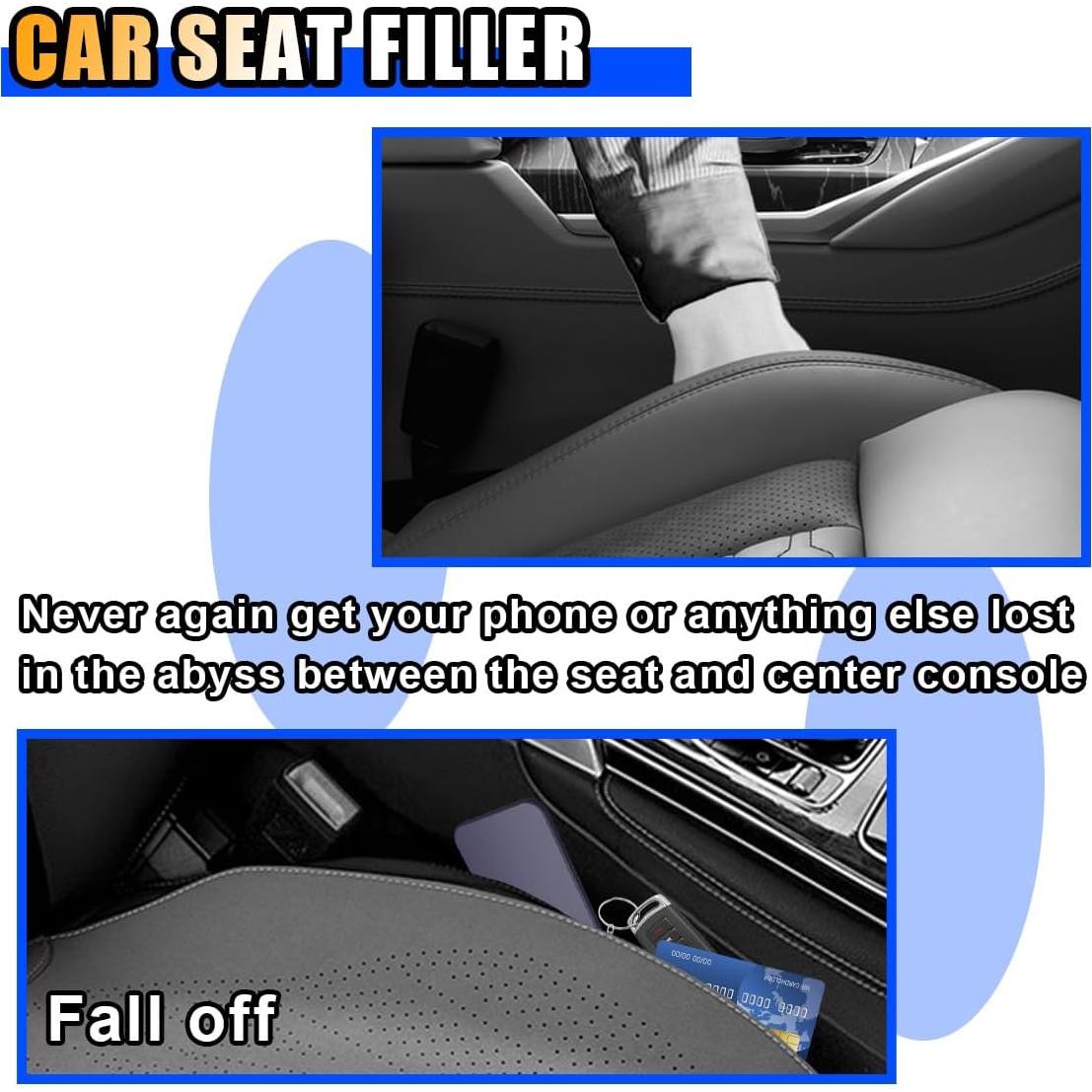 Relleno de Espacio entre Asientos de Coche LAINLOY 42x6cm Negro 2PCS