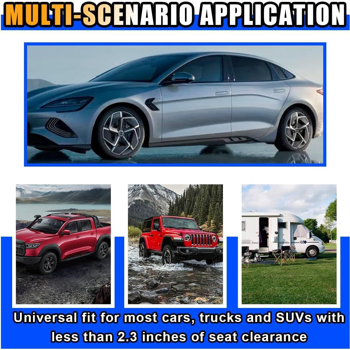 Relleno de Espacio entre Asientos de Coche LAINLOY 42x6cm Negro 2PCS