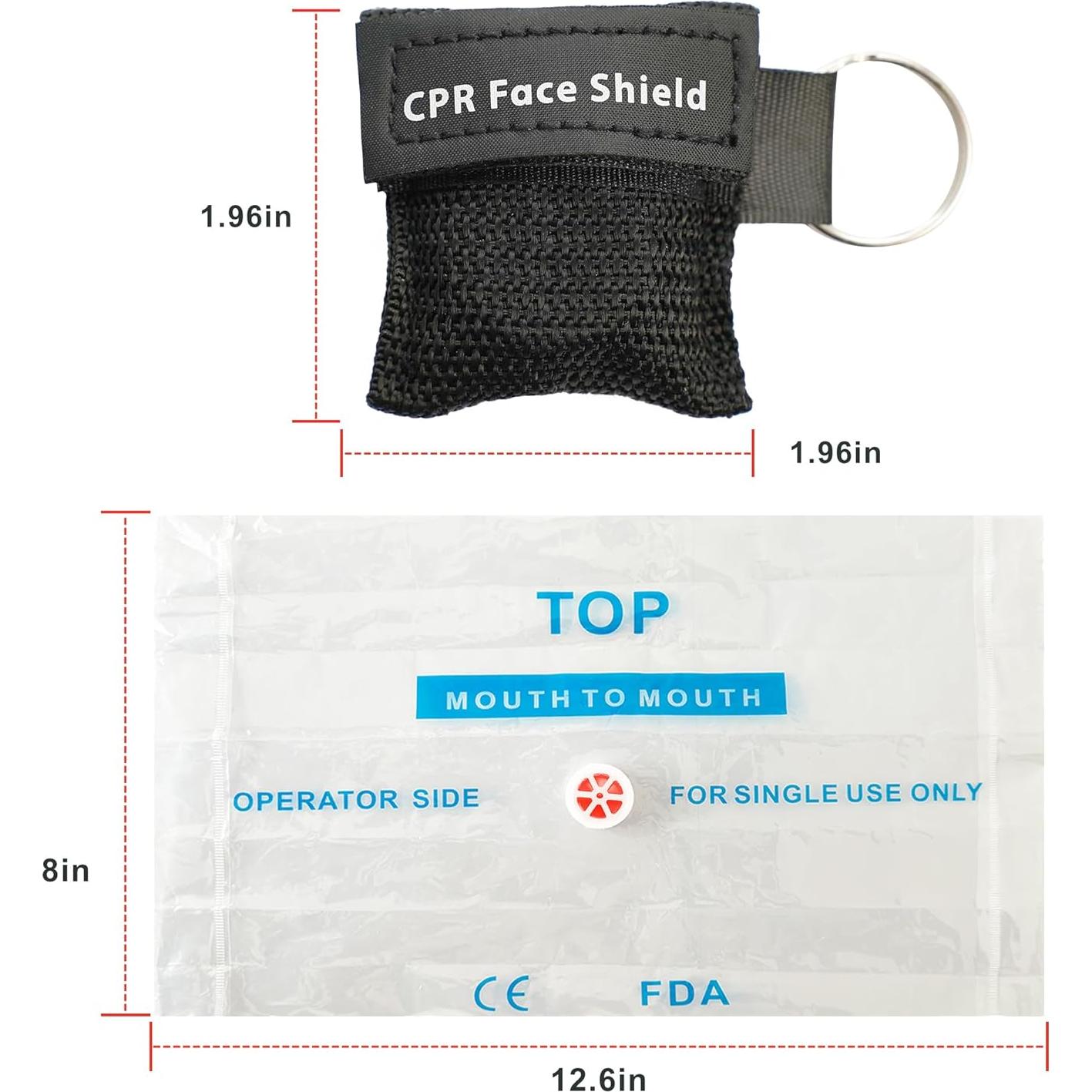 KONGDY 10pcs Máscara de CPR con Válvula Unidireccional