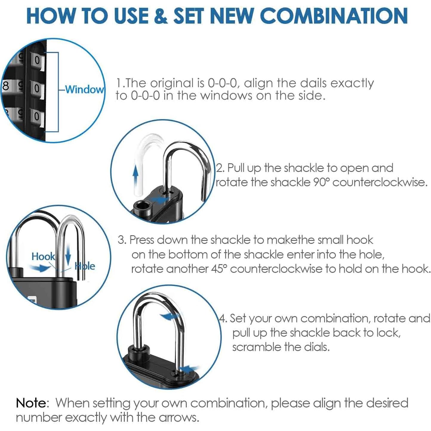 2 Candados de Equipaje GIVERARE TSA551 Combinación 3 Dígitos