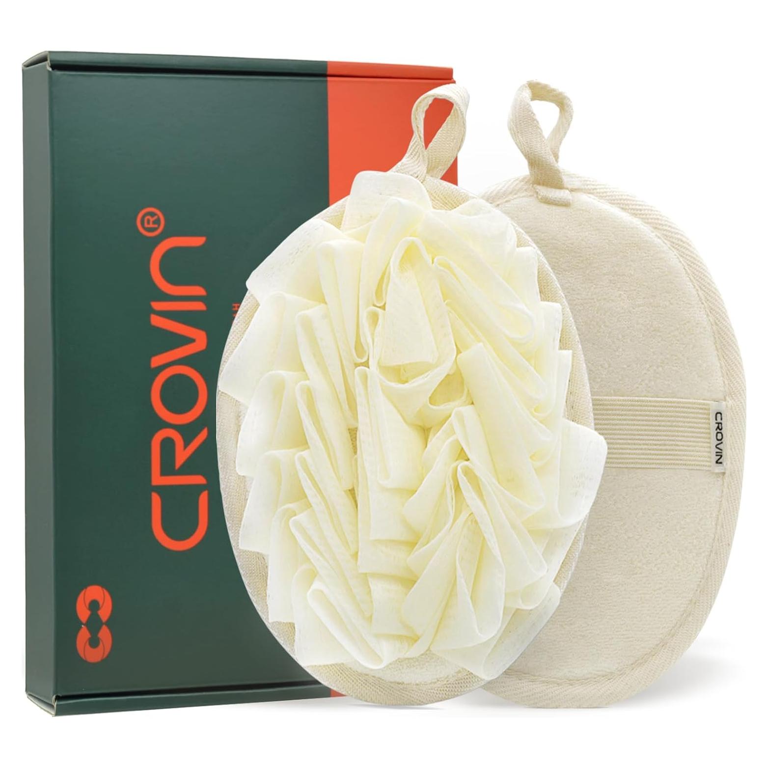 Esponja de Ducha Exfoliante CROVIN - 2 Unidades 17.8x12.7 cm