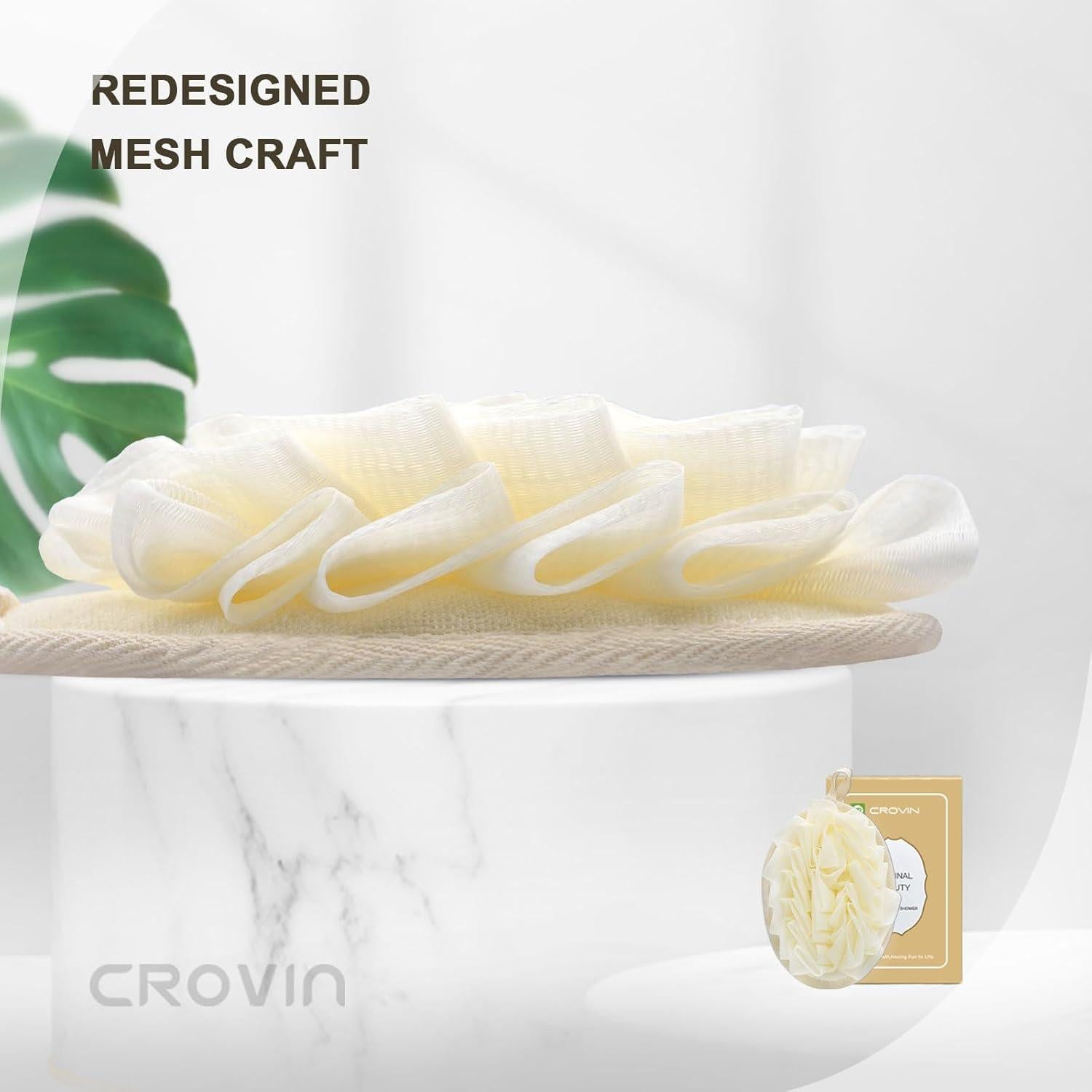 Esponja de Ducha Exfoliante CROVIN - 2 Unidades 17.8x12.7 cm