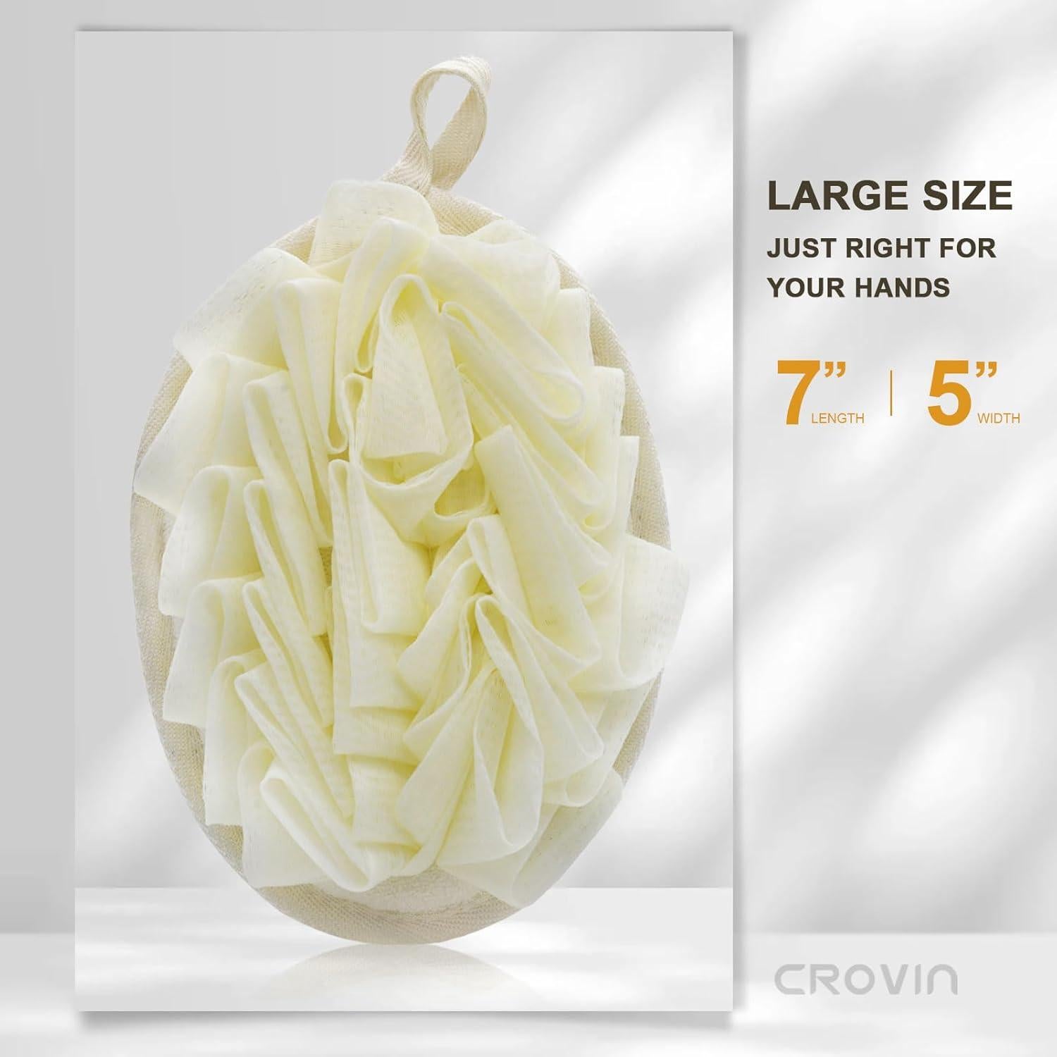 Esponja de Ducha Exfoliante CROVIN - 2 Unidades 17.8x12.7 cm