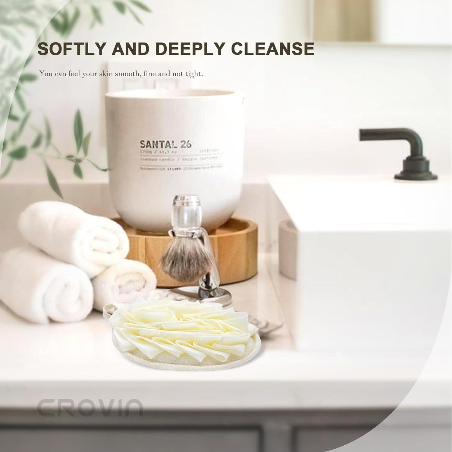 Esponja de Ducha Exfoliante CROVIN - 2 Unidades 17.8x12.7 cm