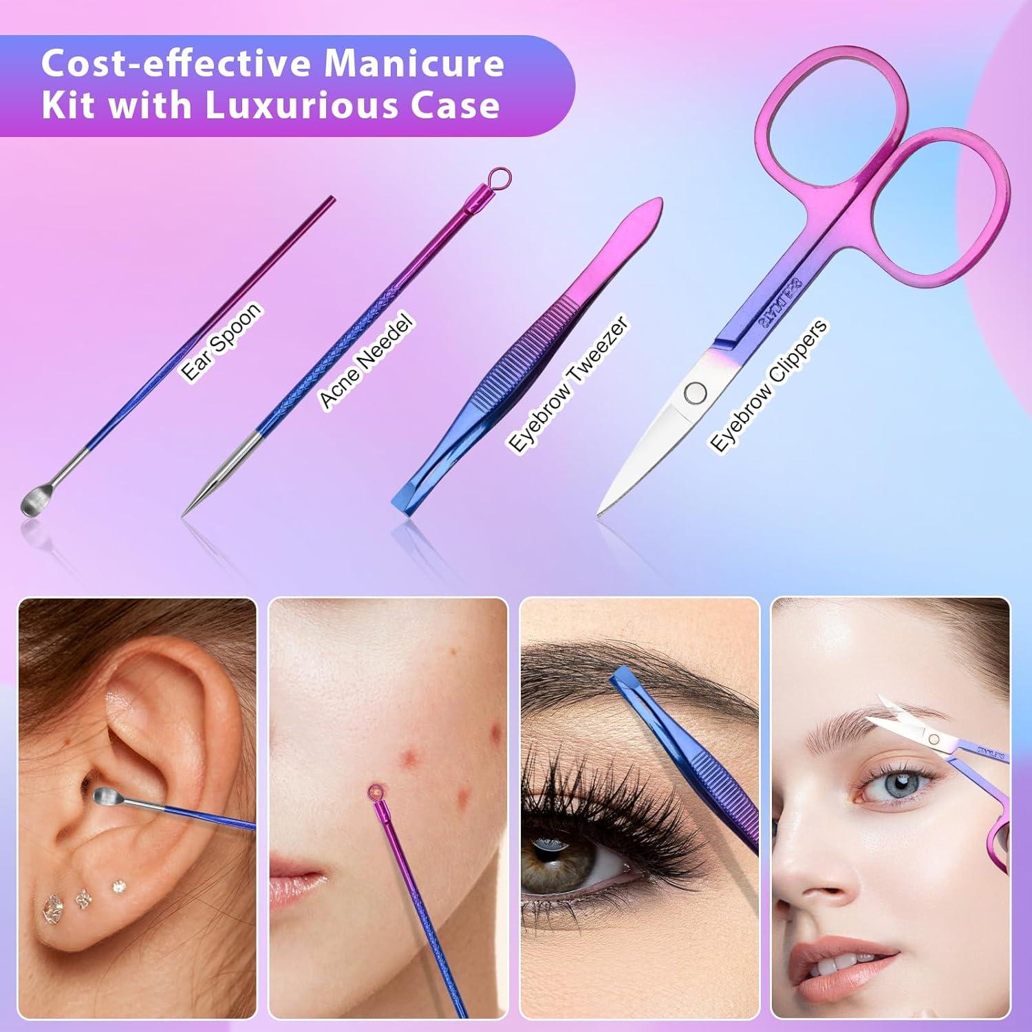 Juego de Manicura CGBE 12 Piezas con Estuche Portátil