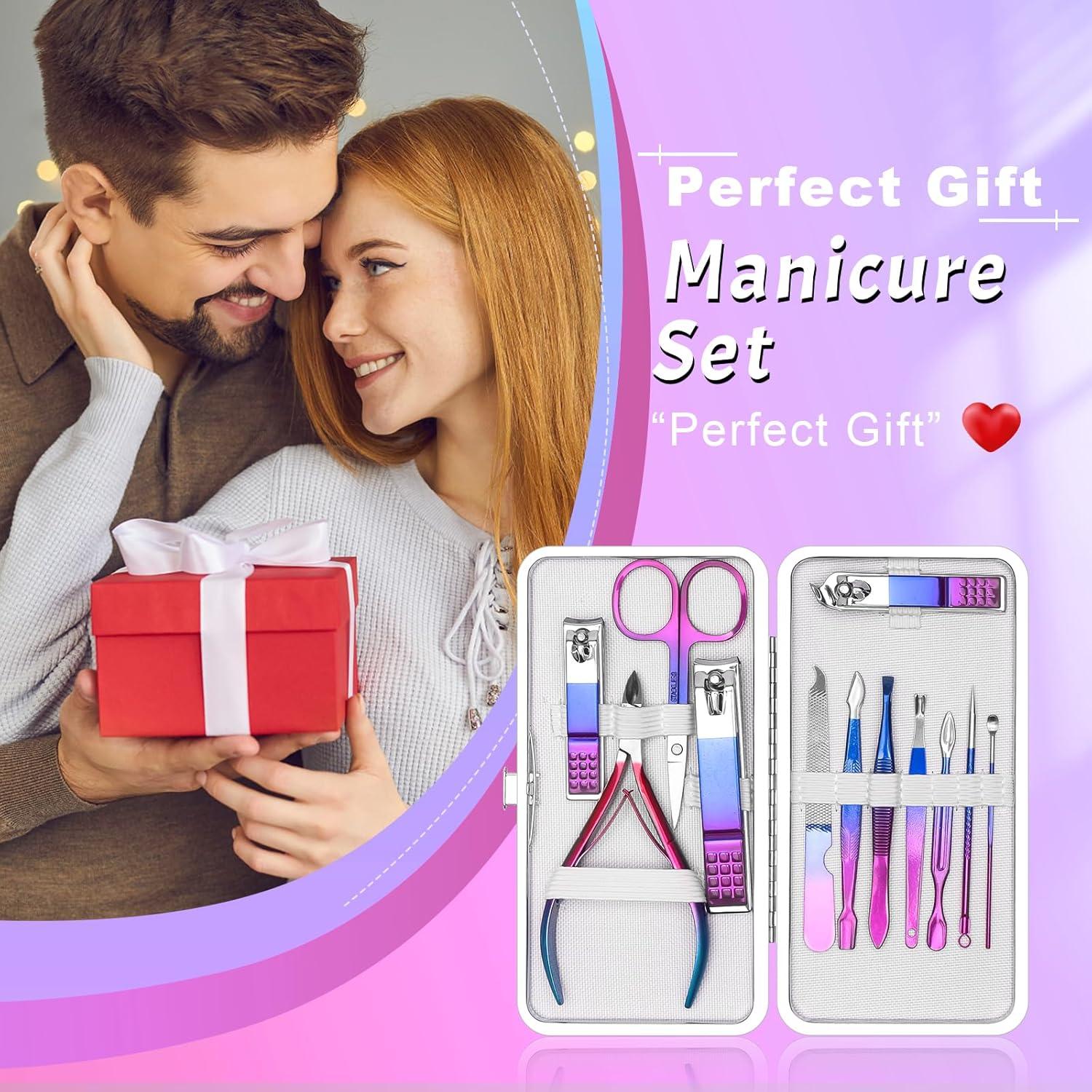 Juego de Manicura CGBE 12 Piezas con Estuche Portátil