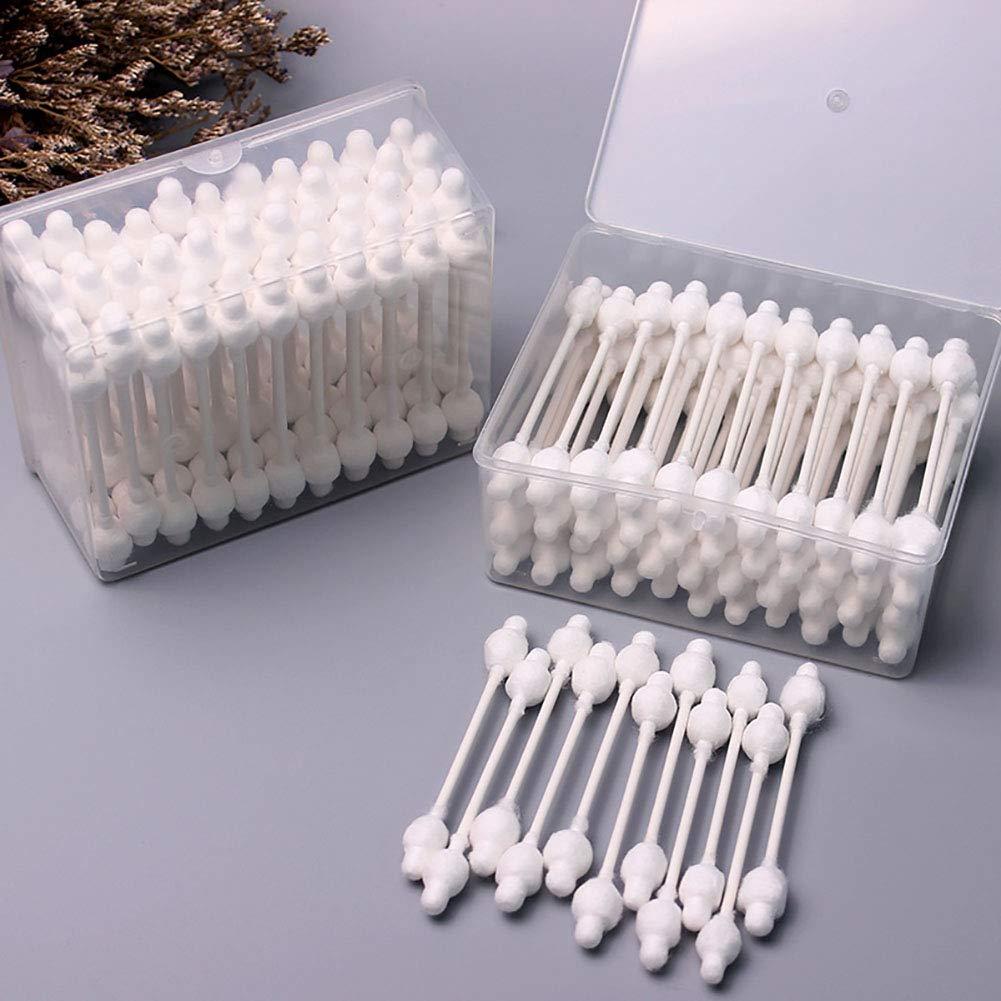 Hisopos de Algodón para Bebés Rayhee, 220 Piezas, Hipoalergénicos