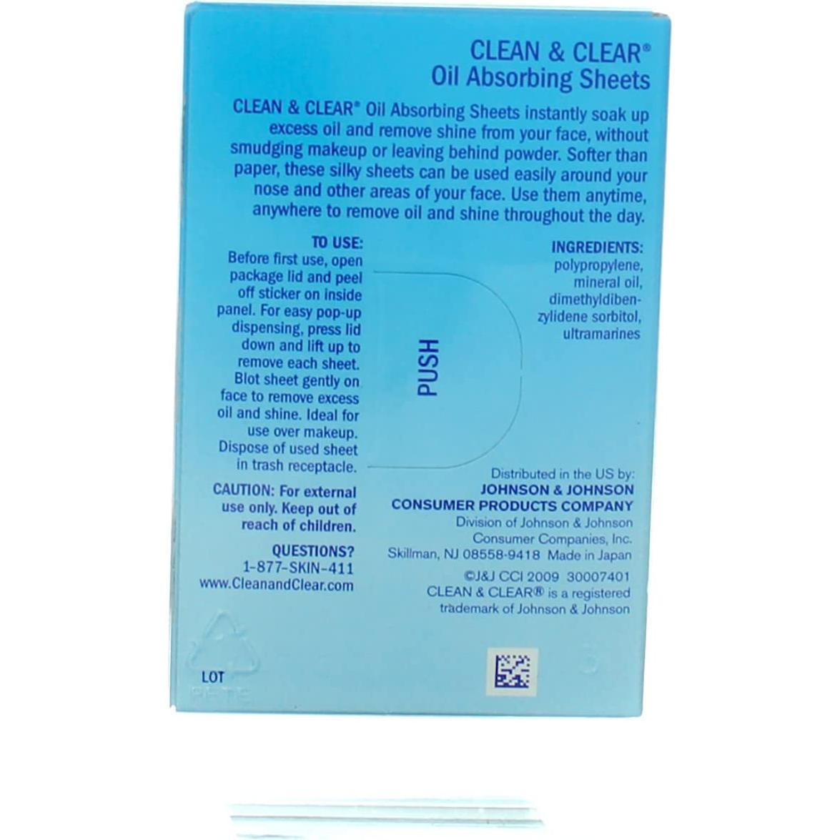 Hojas Absorbentes de Aceite Clean & Clear - Paquete de 150