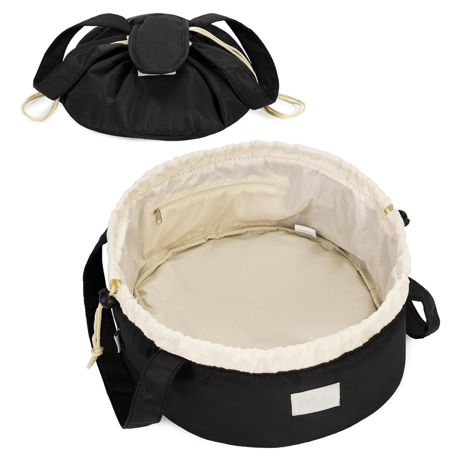 Bolsa de Maquillaje Narwey Barrel Grande Negra 28x16x30cm