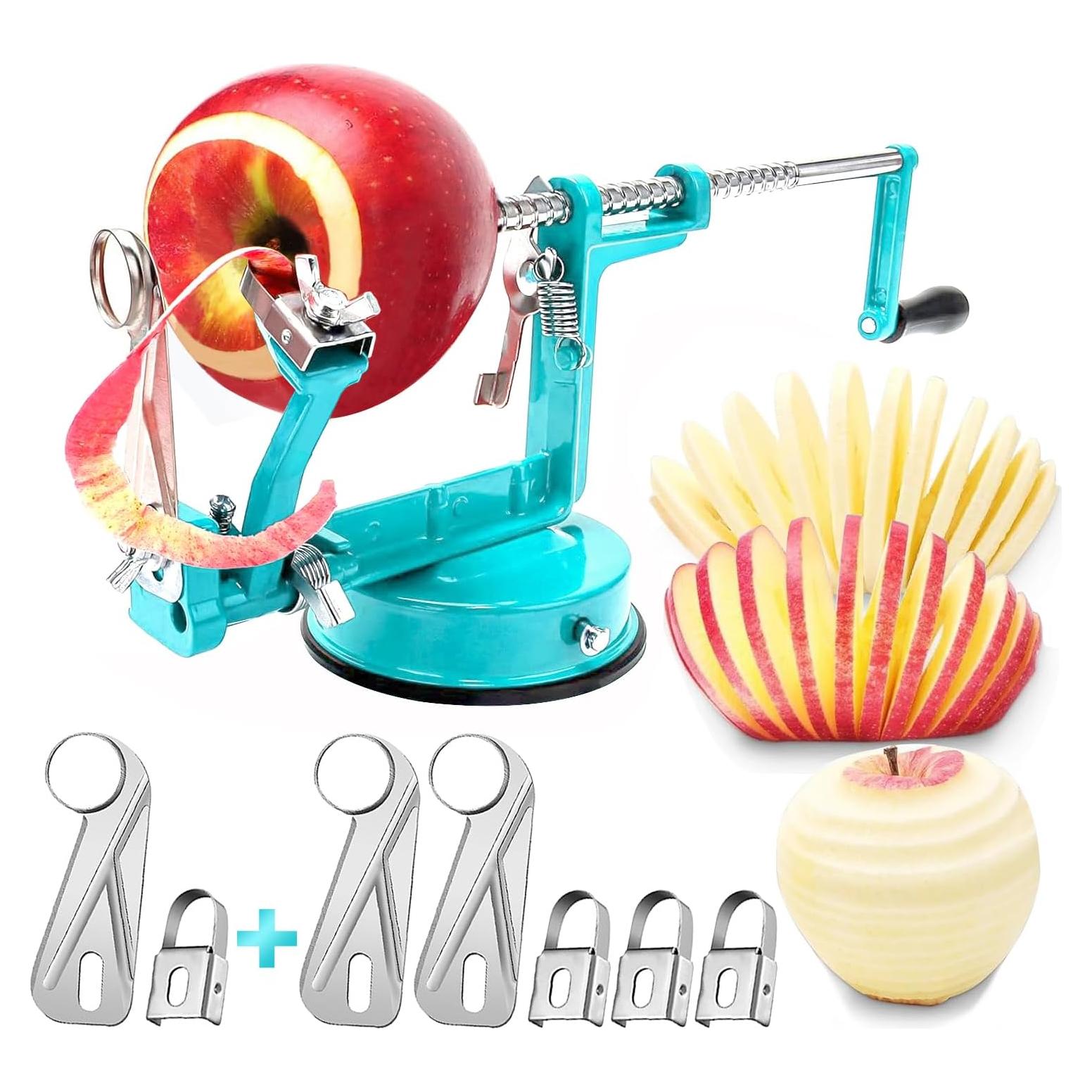 Pelador Descorazonador de Manzanas Tatida - Acero Inoxidable, Azul