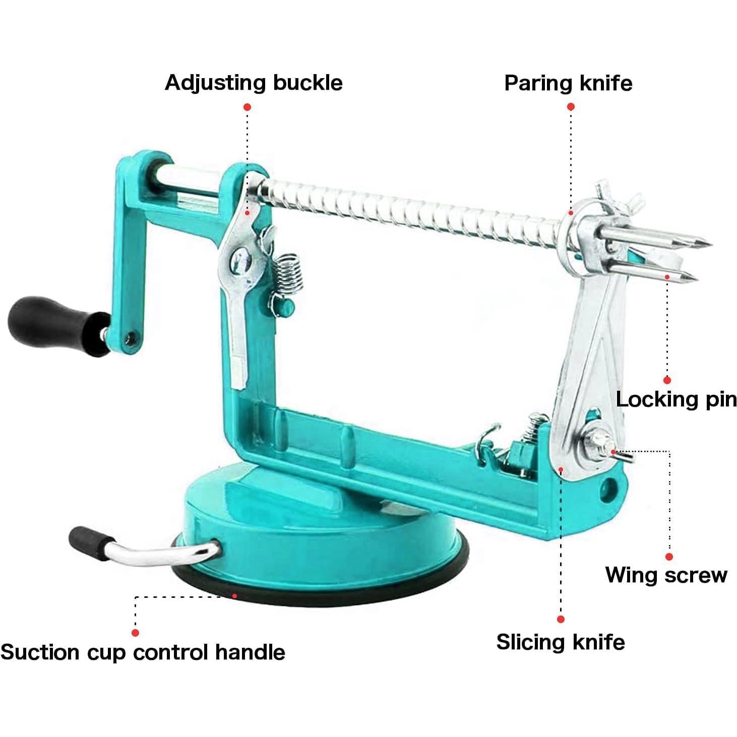 Pelador Descorazonador de Manzanas Tatida - Acero Inoxidable, Azul