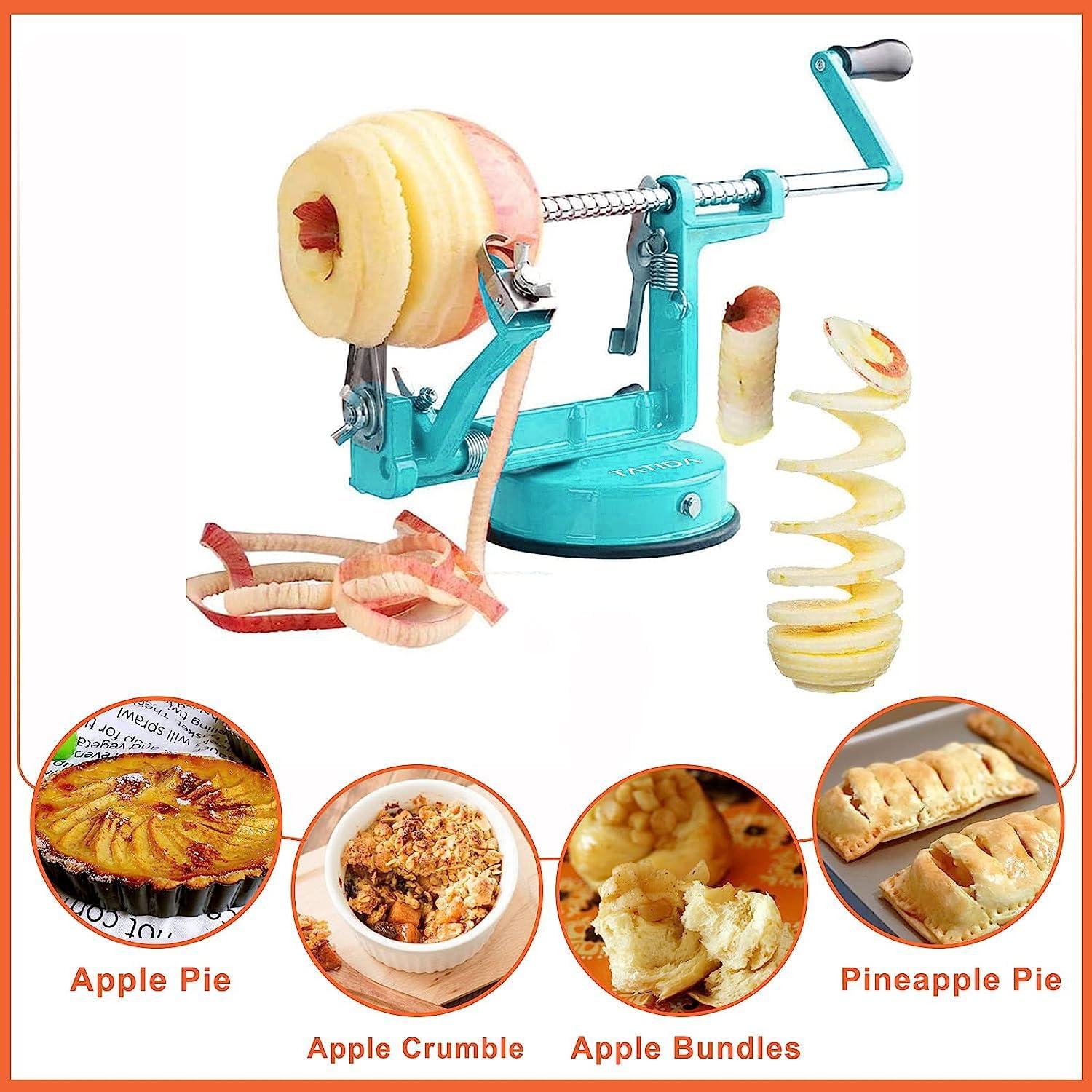 Pelador Descorazonador de Manzanas Tatida - Acero Inoxidable, Azul