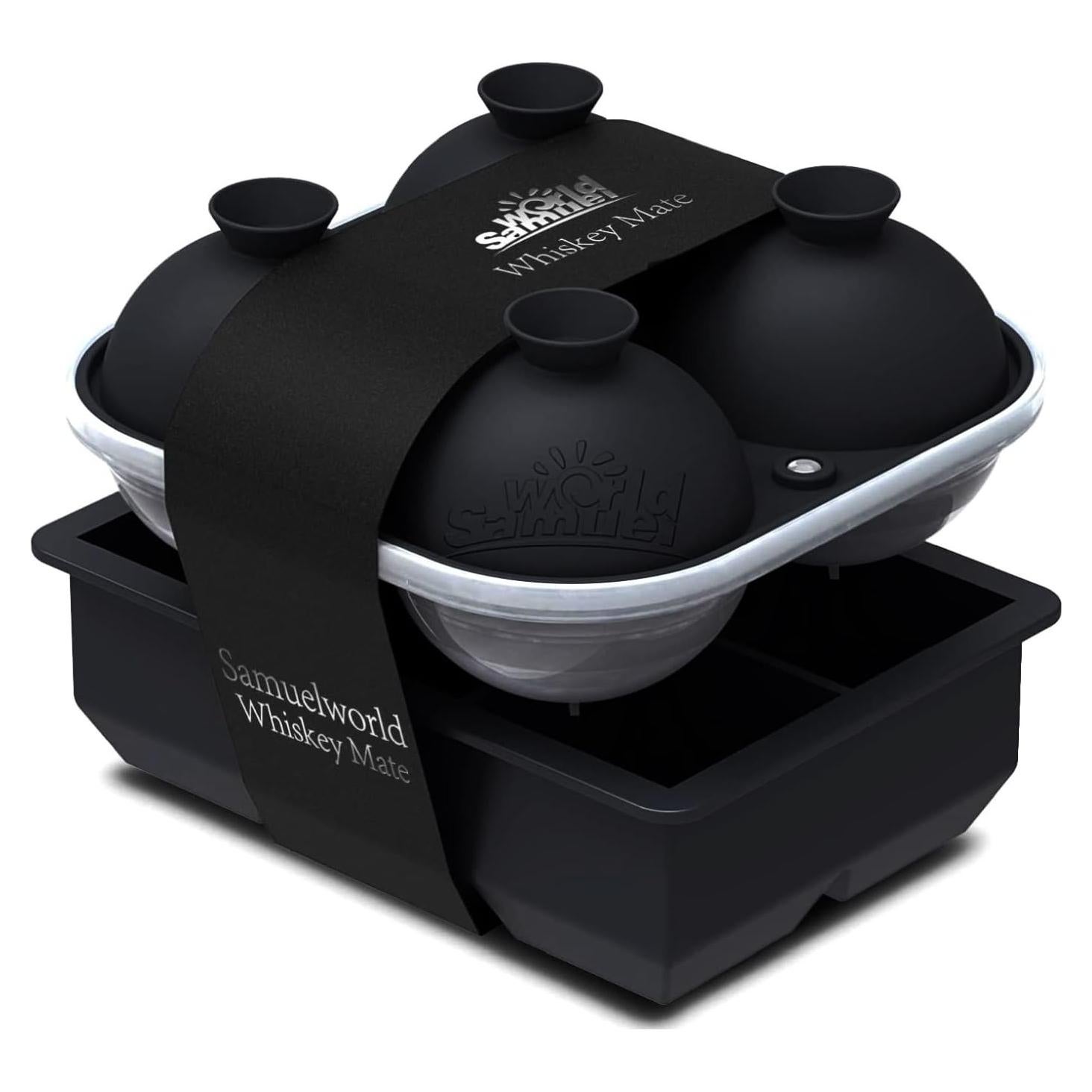 Bandejas de Hielo de Silicona Samuelworld - Combo 4 Esferas y 6 Cubos