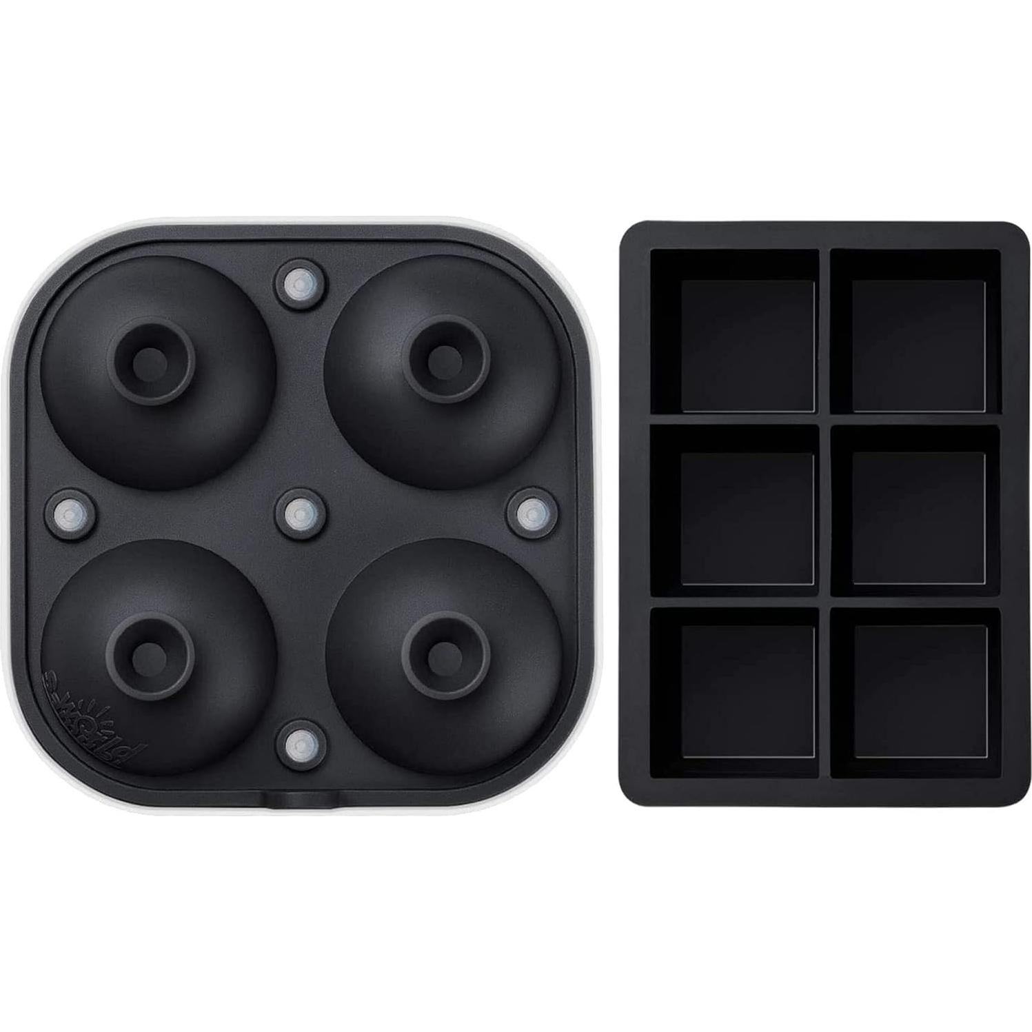 Bandejas de Hielo de Silicona Samuelworld - Combo 4 Esferas y 6 Cubos