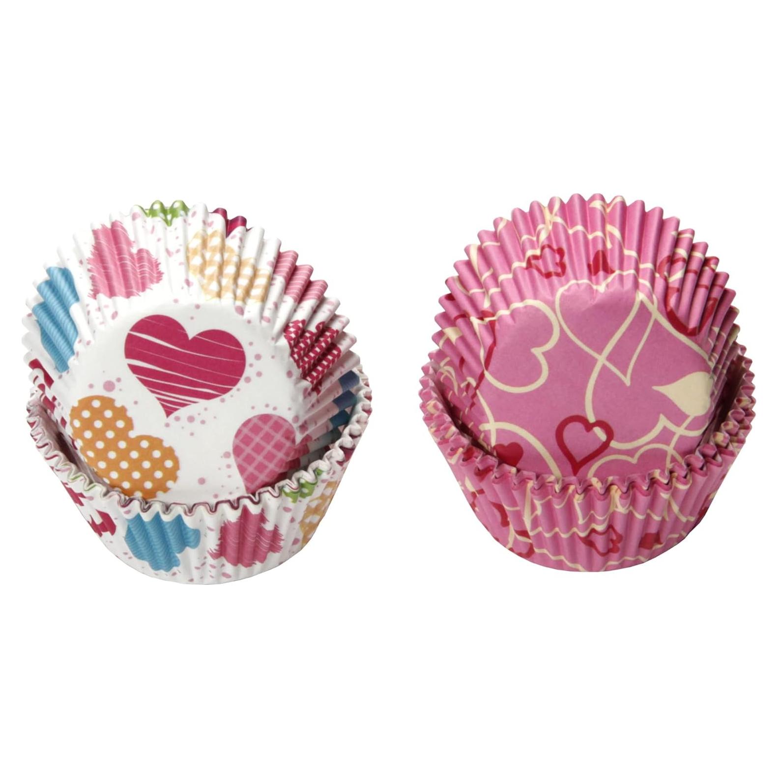 Juego de forros para cupcakes Chef Craft 100 unidades Corazón