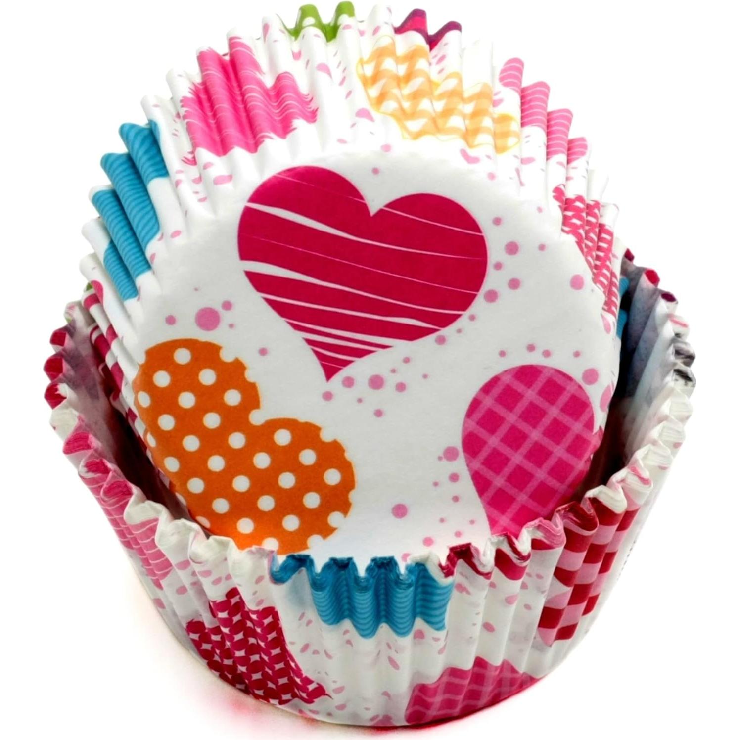 Juego de forros para cupcakes Chef Craft 100 unidades Corazón