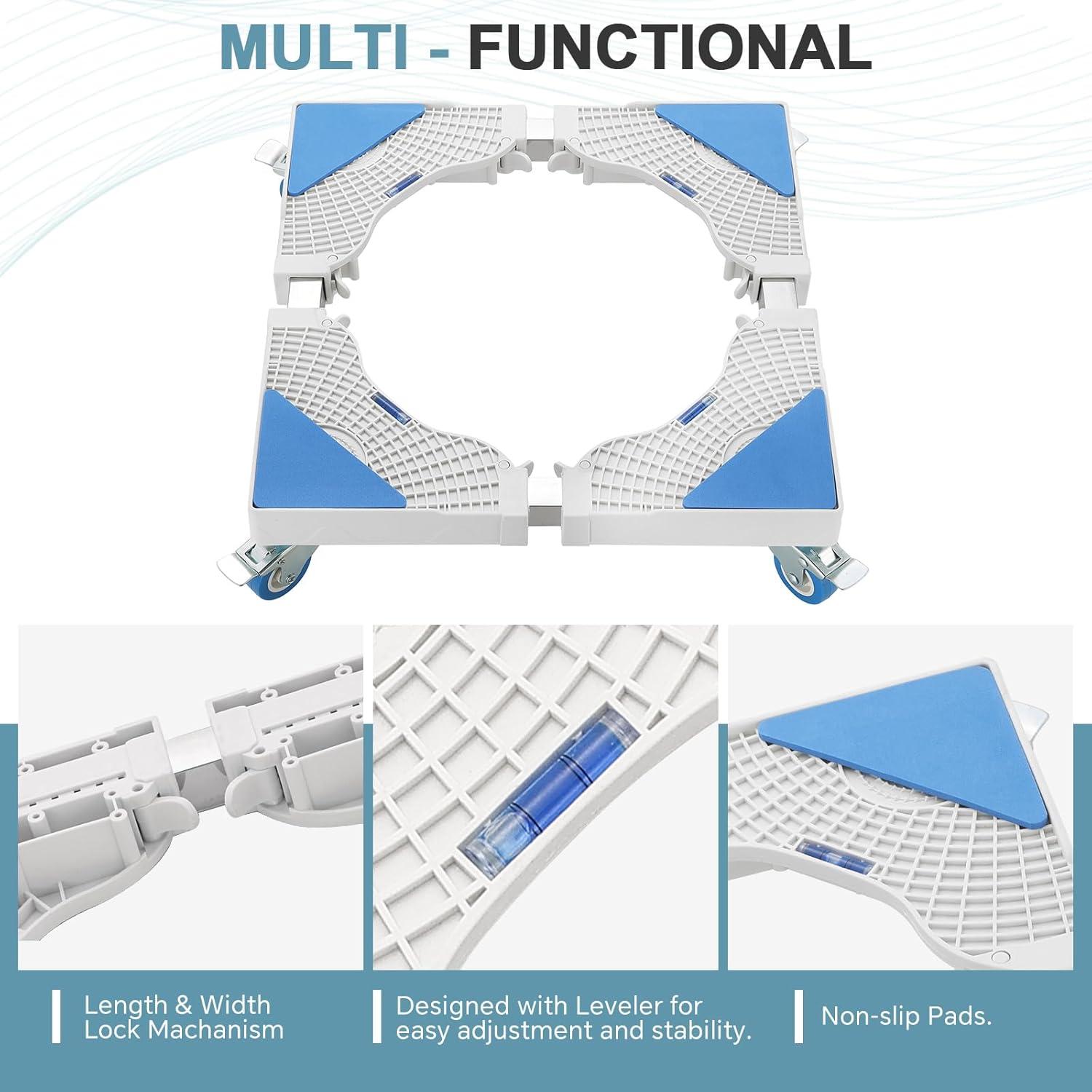 Base Rodante MAOPINER Ajustable para Lavadora y Refrigerador