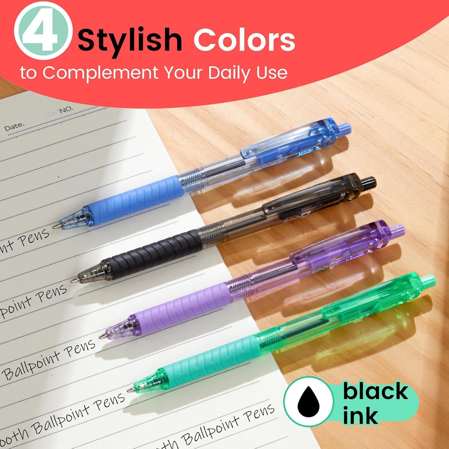 Bolígrafos de Tinta de Bola Sooeez 24 Unidades 1.0mm Negro