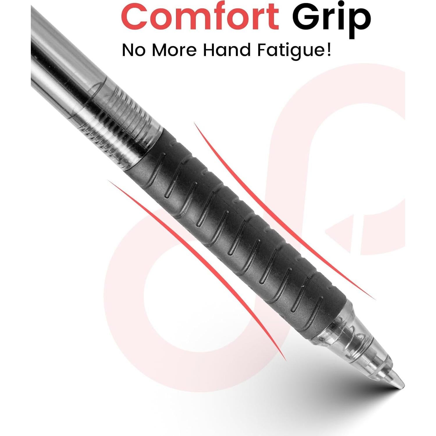 Bolígrafos de Tinta de Bola Sooeez 24 Unidades 1.0mm Negro